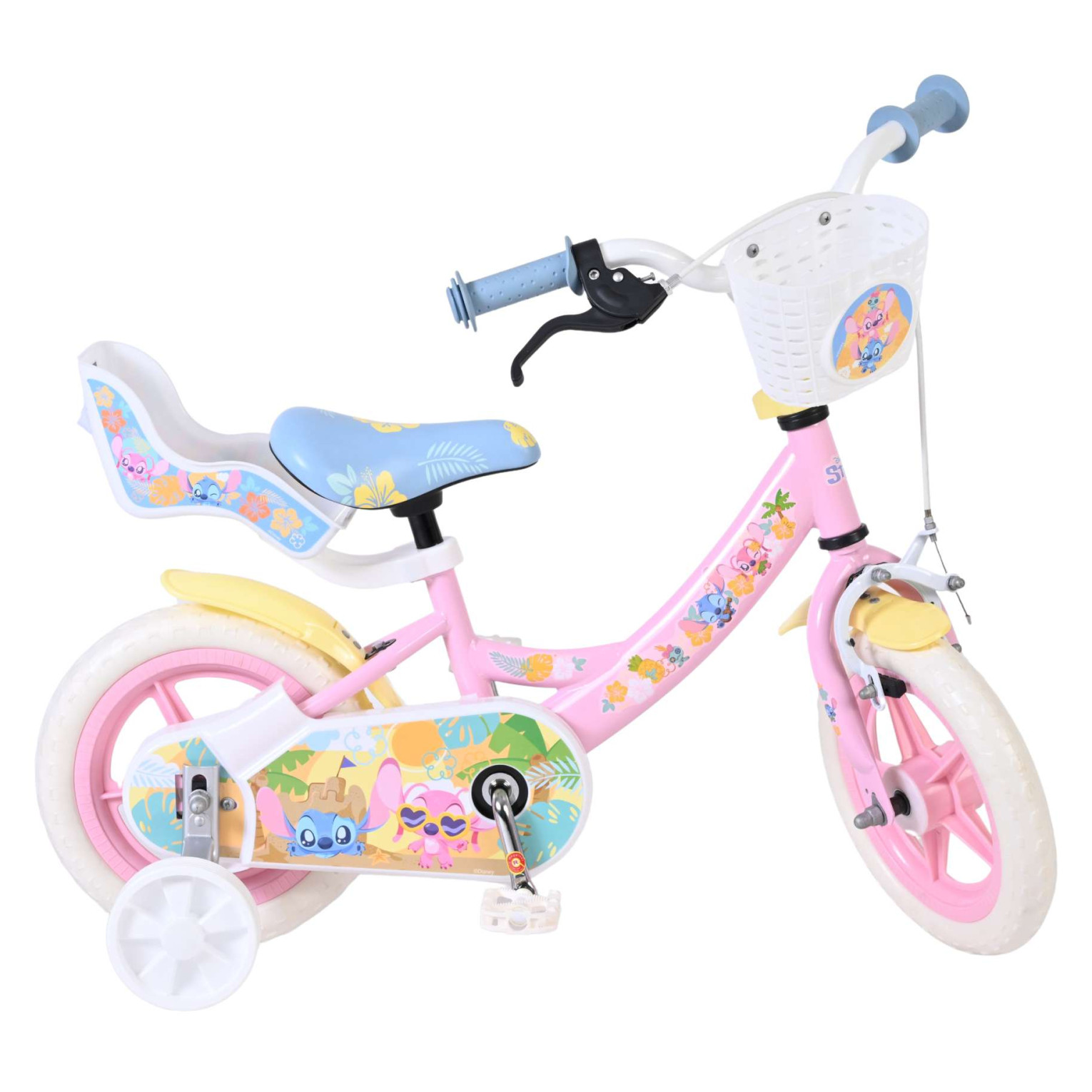 Disney Stitch Fiets - Mag Wheels - 12 inch - Roze