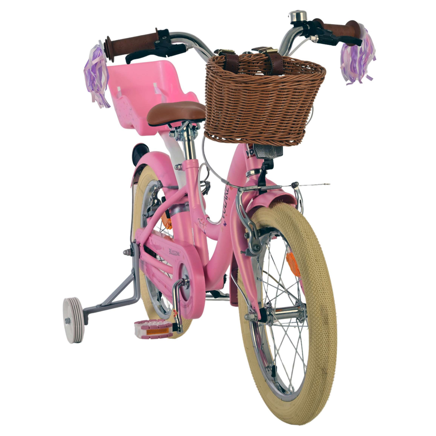 Volare Blossom Fiets - 16 inch - Roze - Twee Handremmen