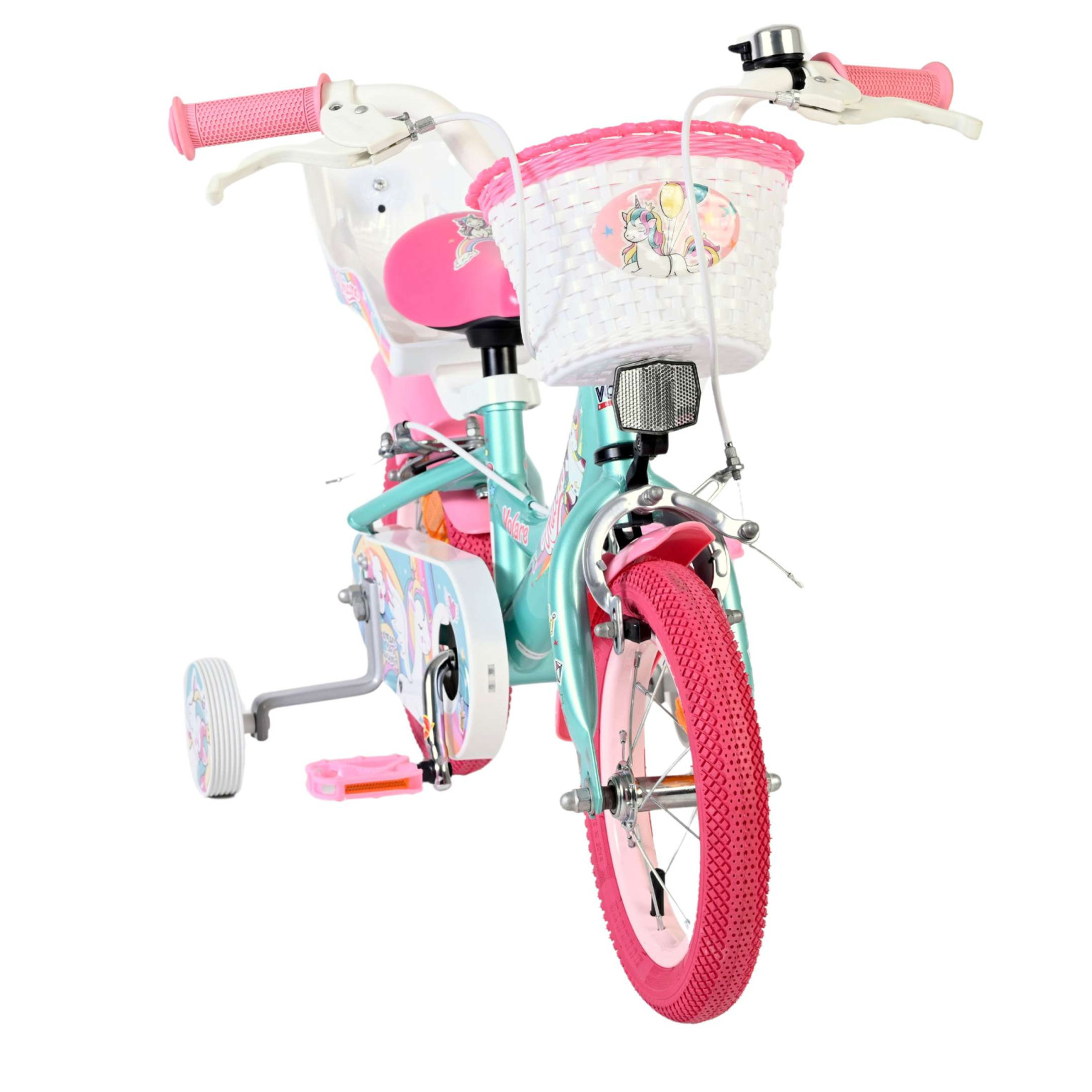 Volare Unicorn Fiets - 12 inch - Groen - Twee handremmen