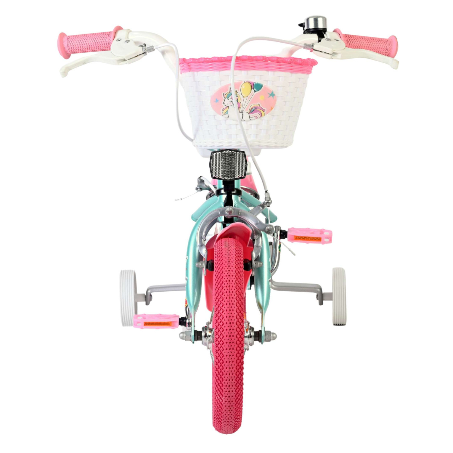 Volare Unicorn Fiets - 12 inch - Groen - Twee handremmen
