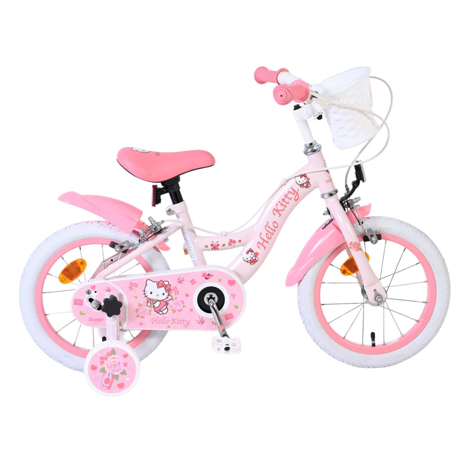 Hello Kitty Fiets - 14 inch - Roze - Twee handremmen