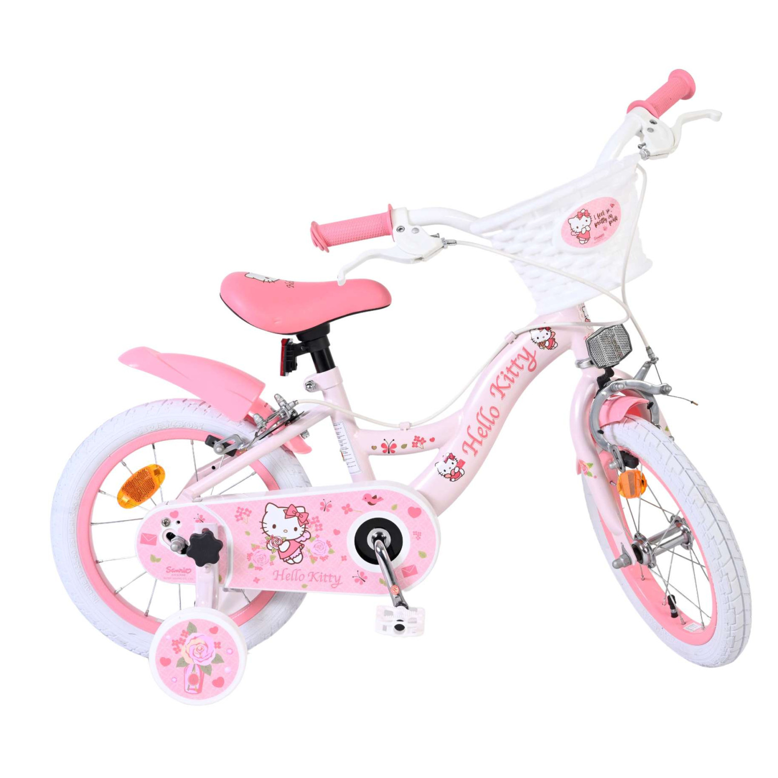 Hello Kitty Fiets - 14 inch - Roze - Twee handremmen