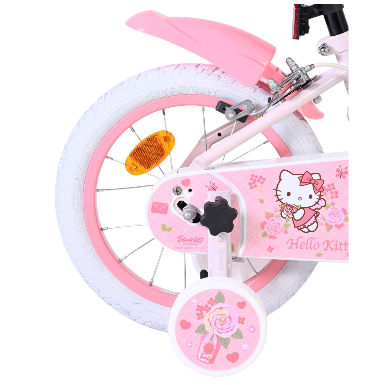 Hello Kitty Fiets - 14 inch - Roze - Twee handremmen
