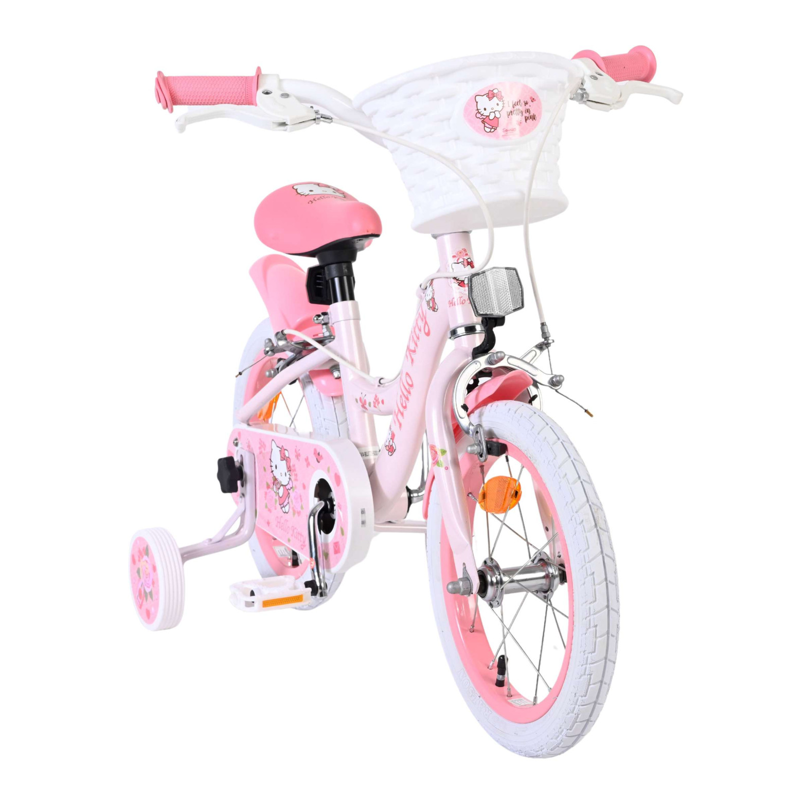 Hello Kitty Fiets - 14 inch - Roze - Twee handremmen