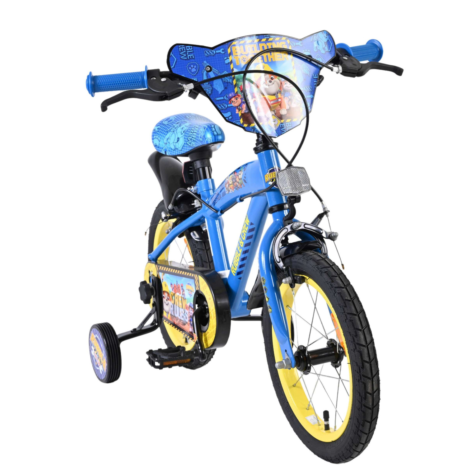 Rubble & Crew Fiets - 14 inch - Blauw - Twee handremmen