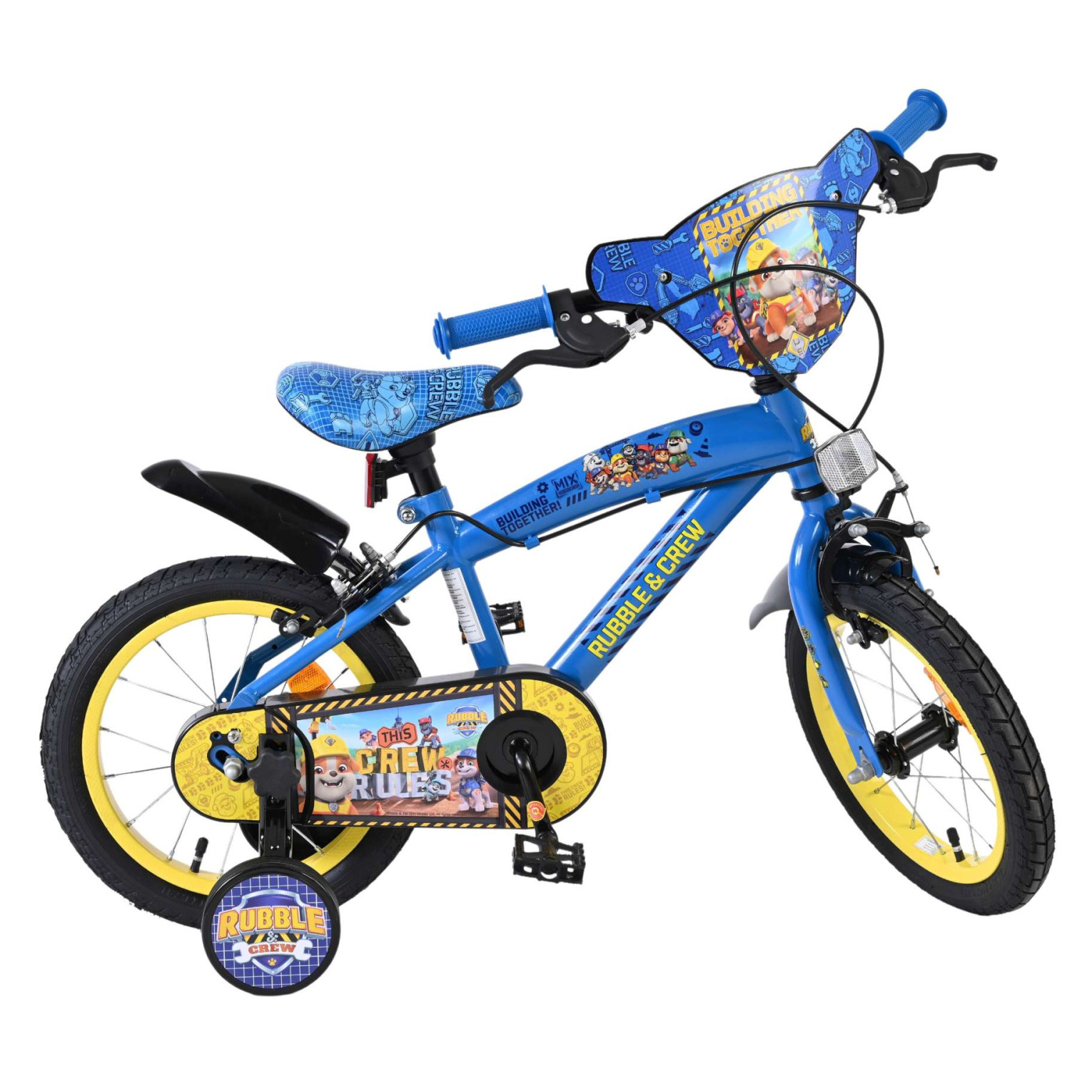 Rubble & Crew Fiets - 14 inch - Blauw - Twee handremmen