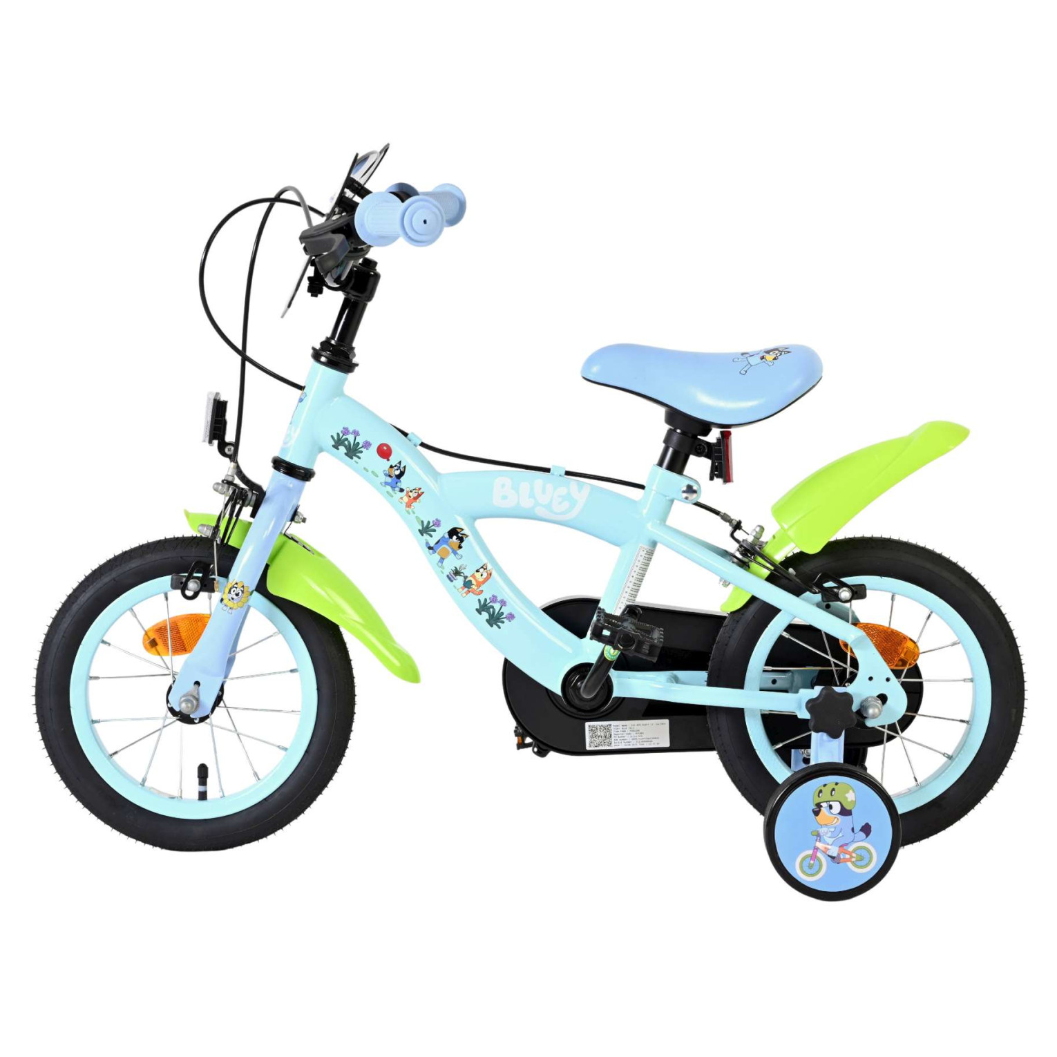 Bluey Fiets 12 inch - Lichtblauw - Twee handremmen