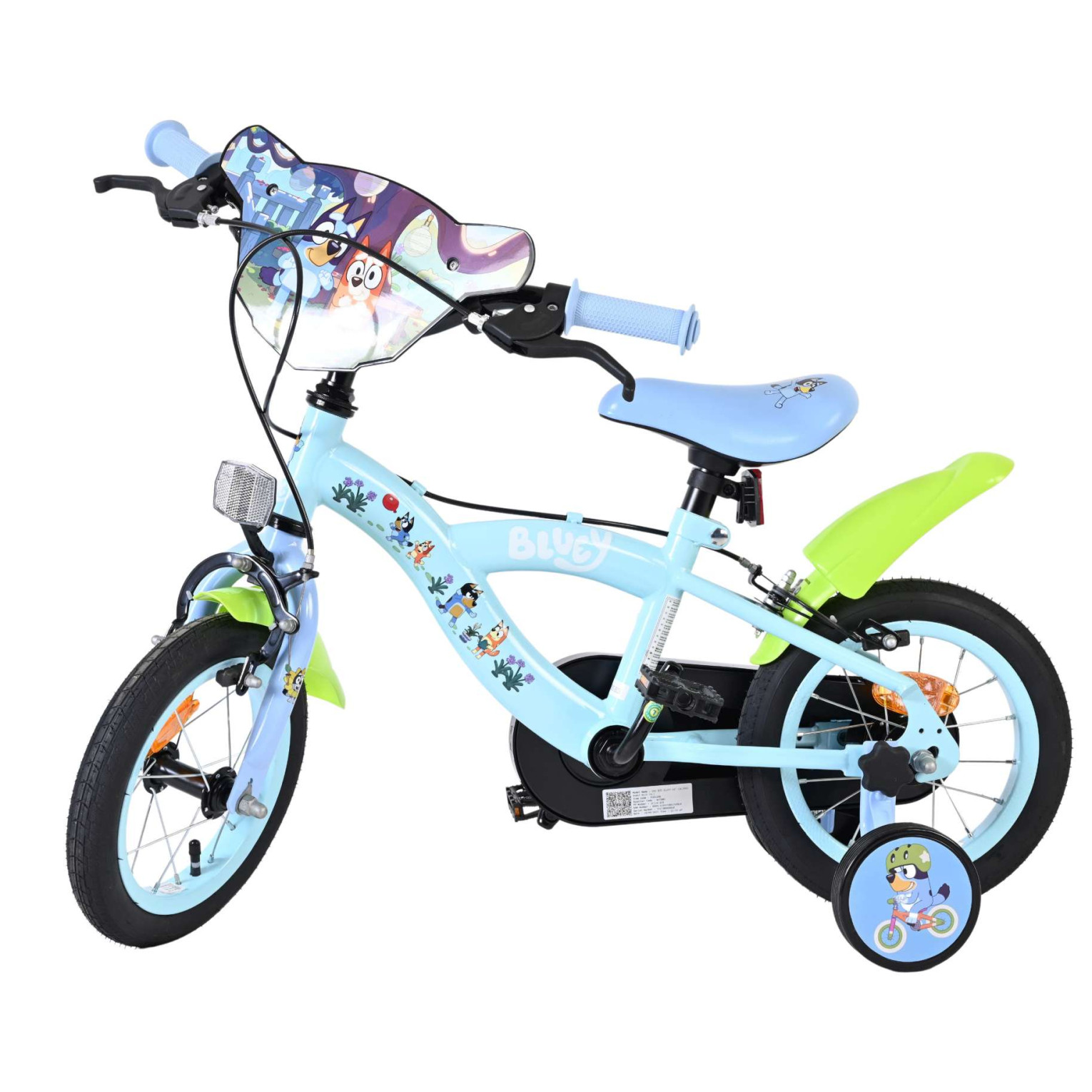 Bluey Fiets 12 inch - Lichtblauw - Twee handremmen