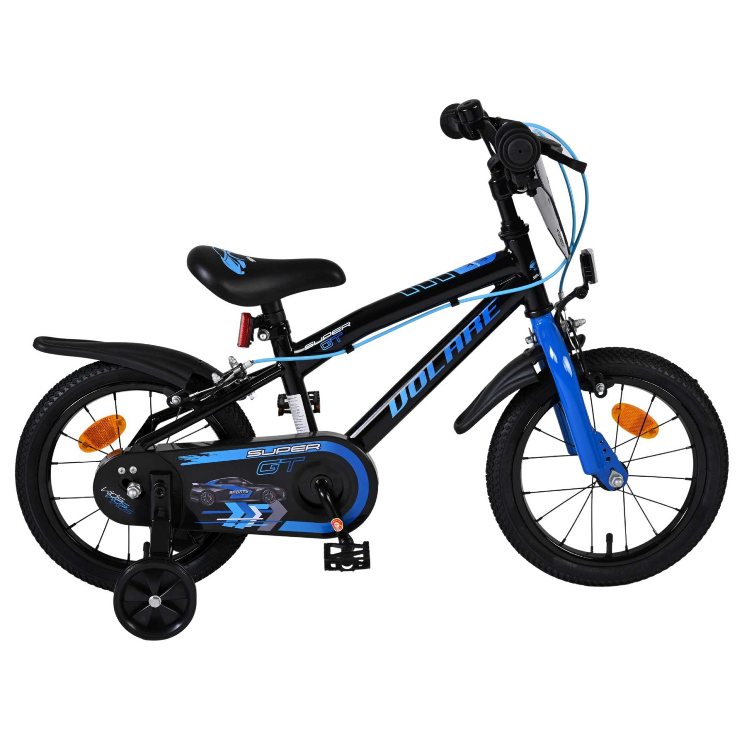 Volare Super GT Fiets - 14 inch - Blauw - Twee handremmen