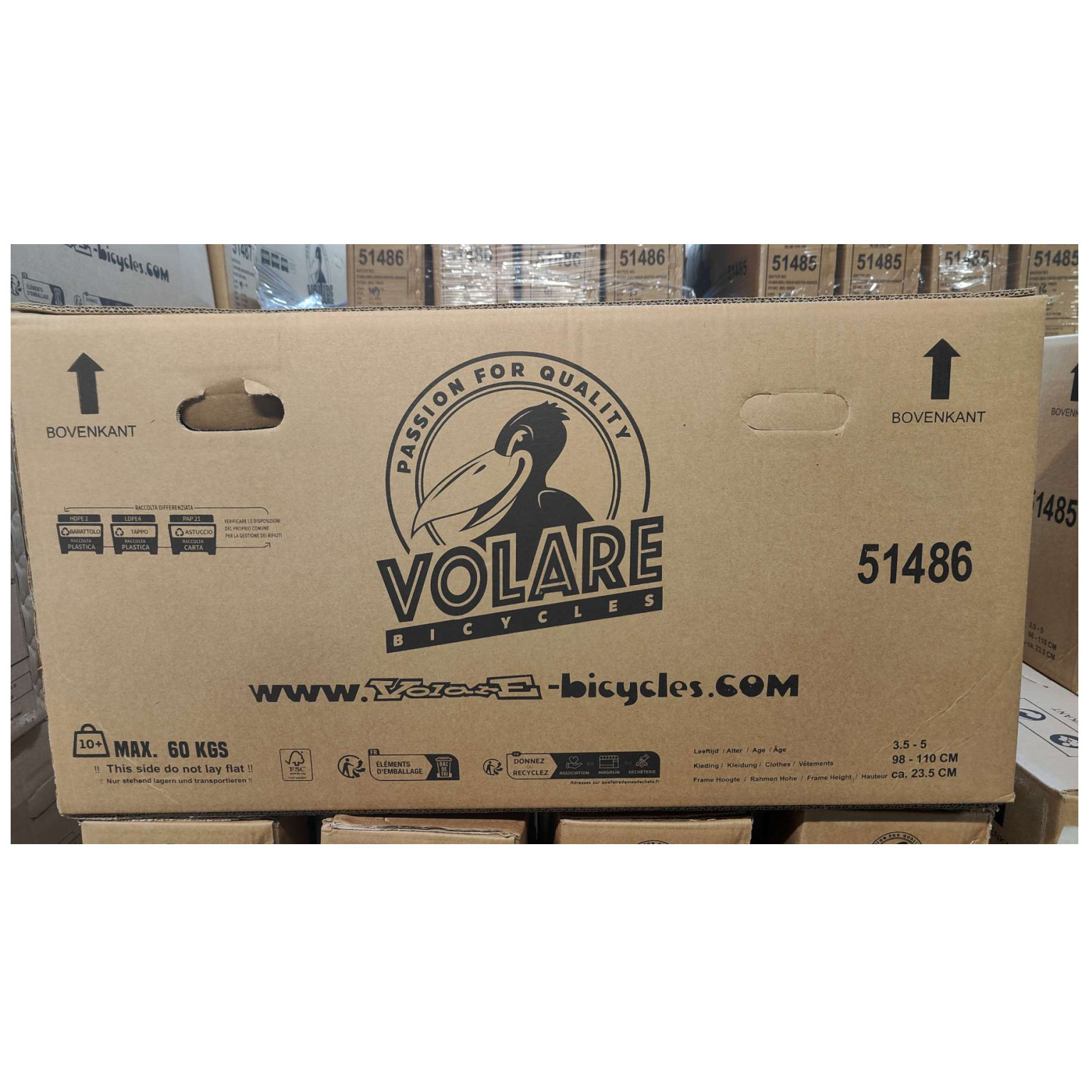 Volare Super GT Fiets - 14 inch - Blauw - Twee handremmen