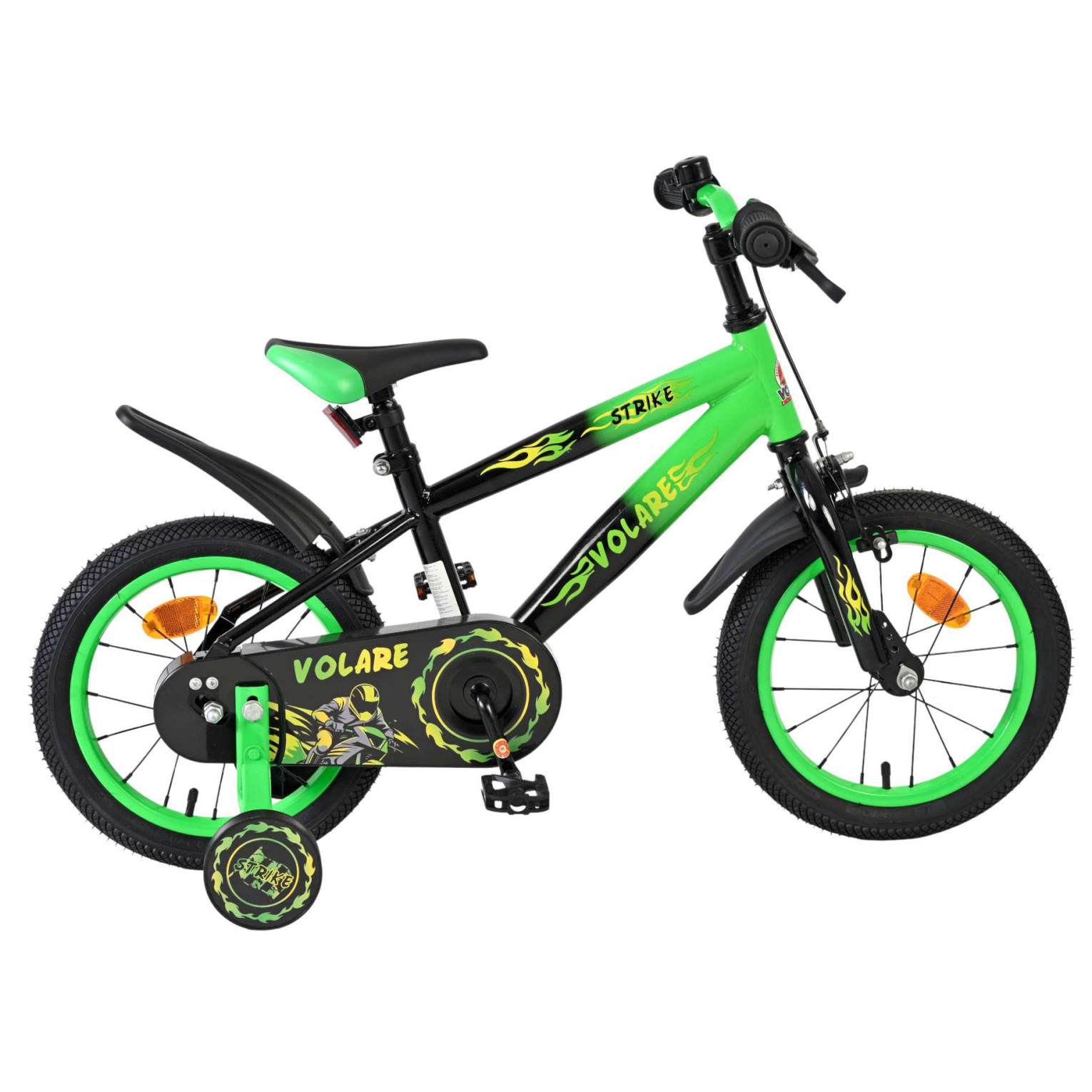 Volare Strike Fiets - 14 inch - Zwart Groen