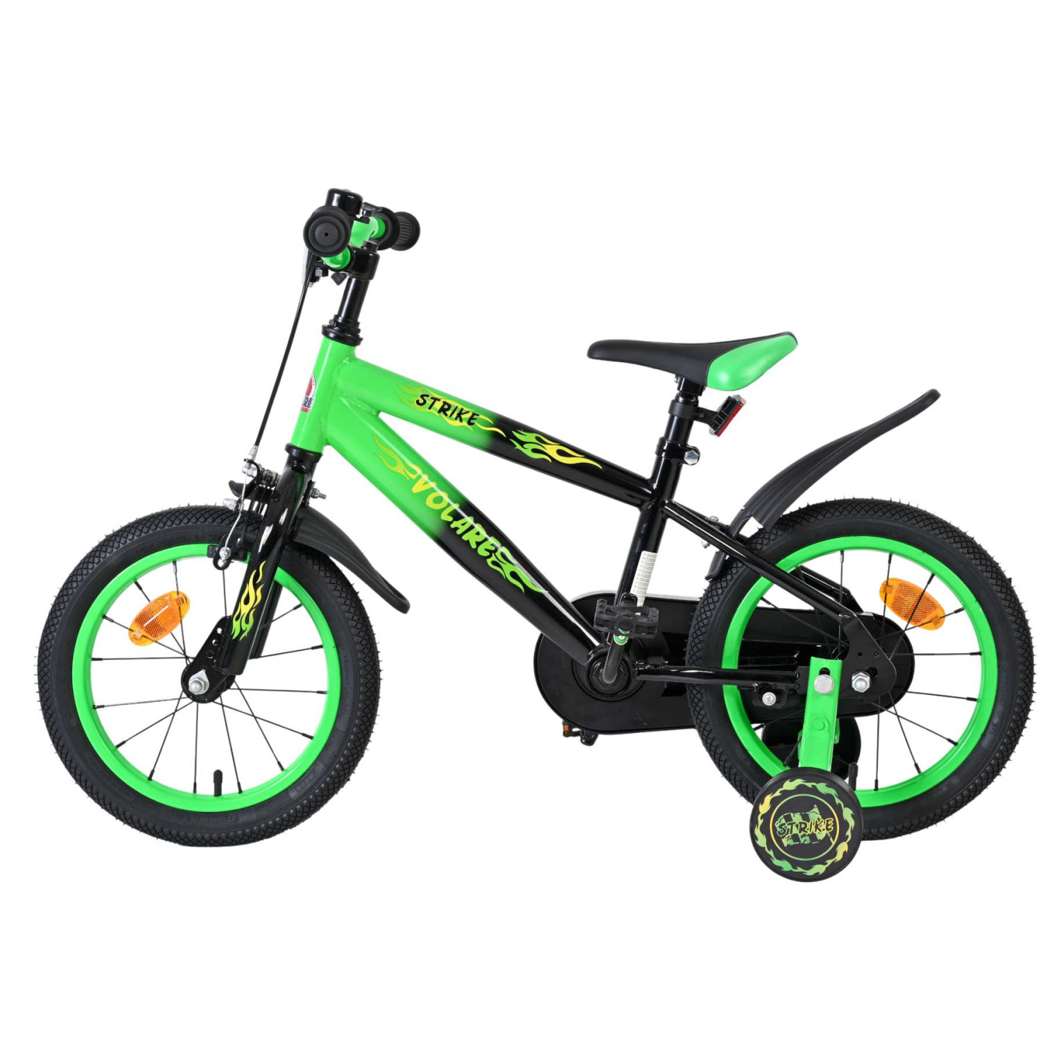 Volare Strike Fiets - 14 inch - Zwart Groen