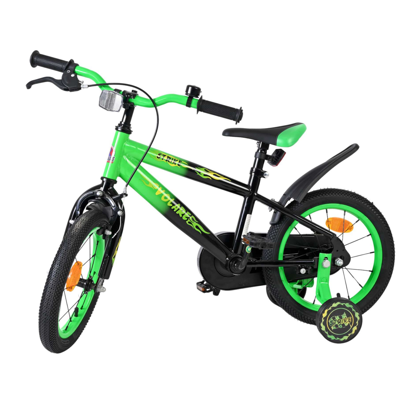 Volare Strike Fiets - 14 inch - Zwart Groen