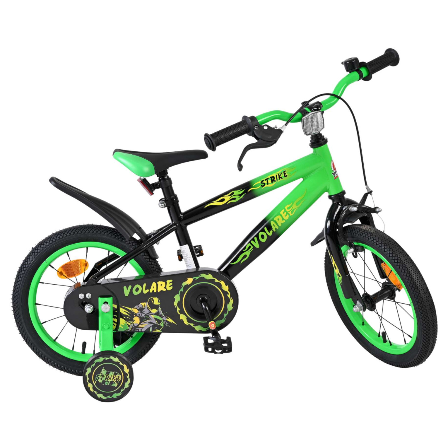 Volare Strike Fiets - 14 inch - Zwart Groen