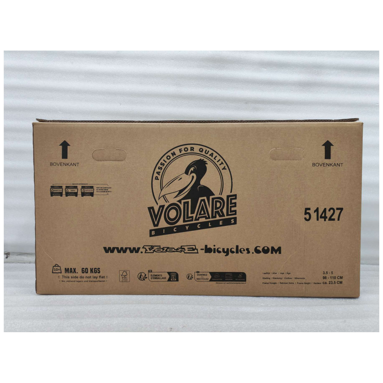 Volare Strike Fiets - 14 inch - Zwart Groen