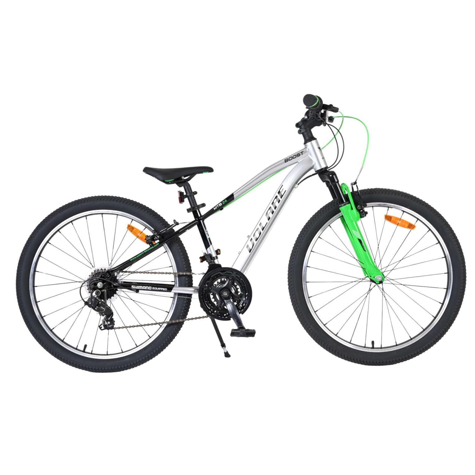 Volare Boost Fiets - 24 inch - 21 Speed - Zilver/Groen