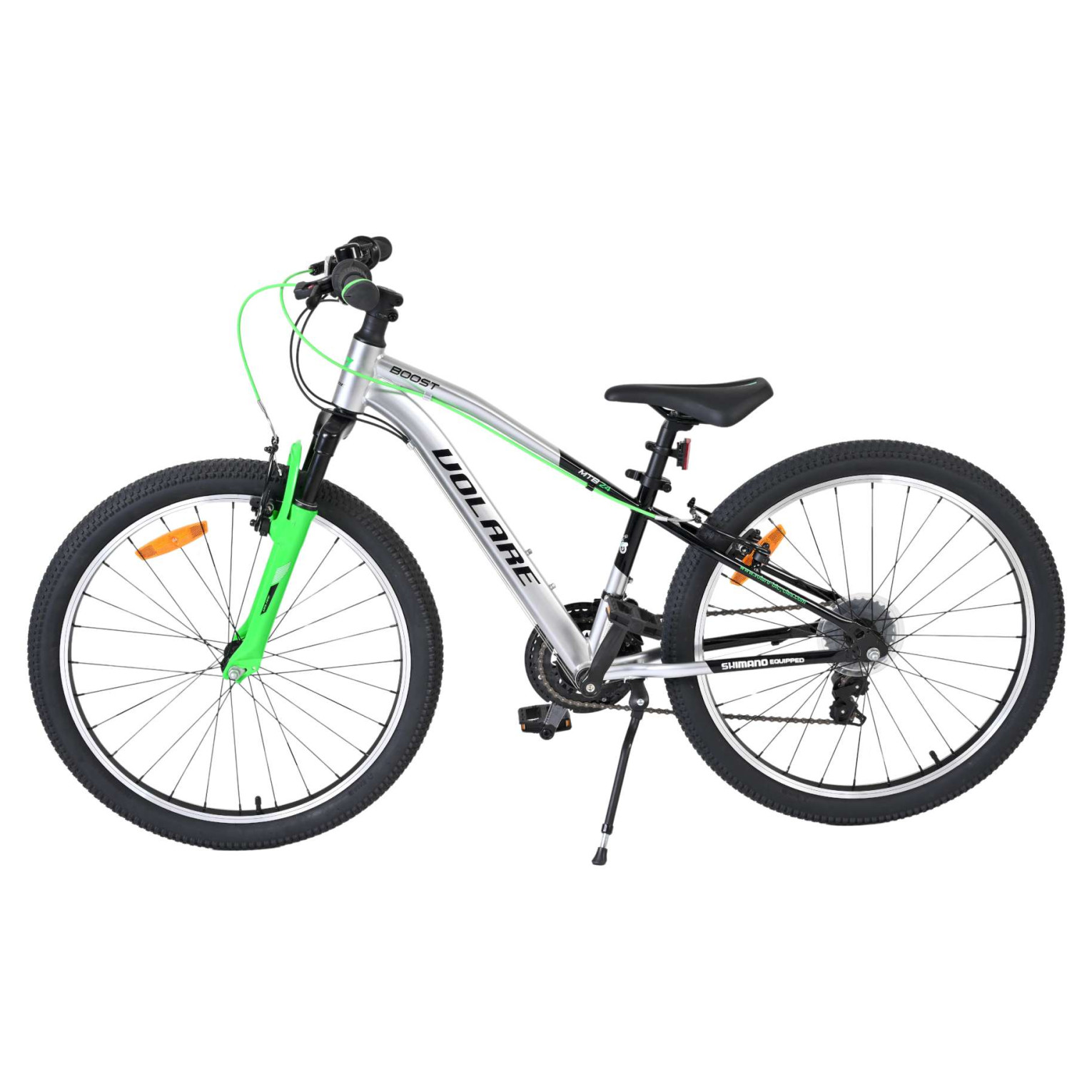 Volare Boost Fiets - 24 inch - 21 Speed - Zilver/Groen