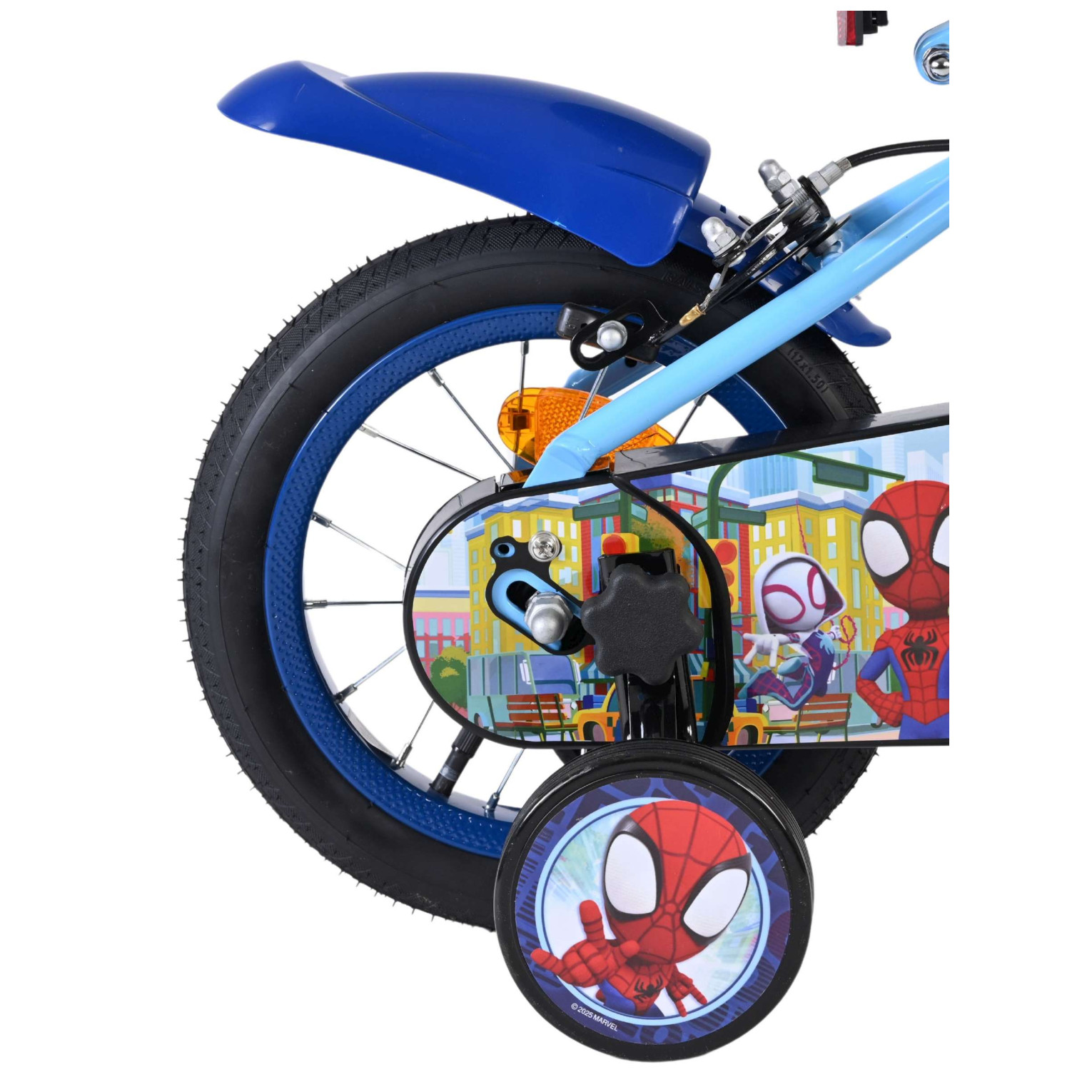 Spidey Fiets - 12 inch - Blauw - Twee handremmen
