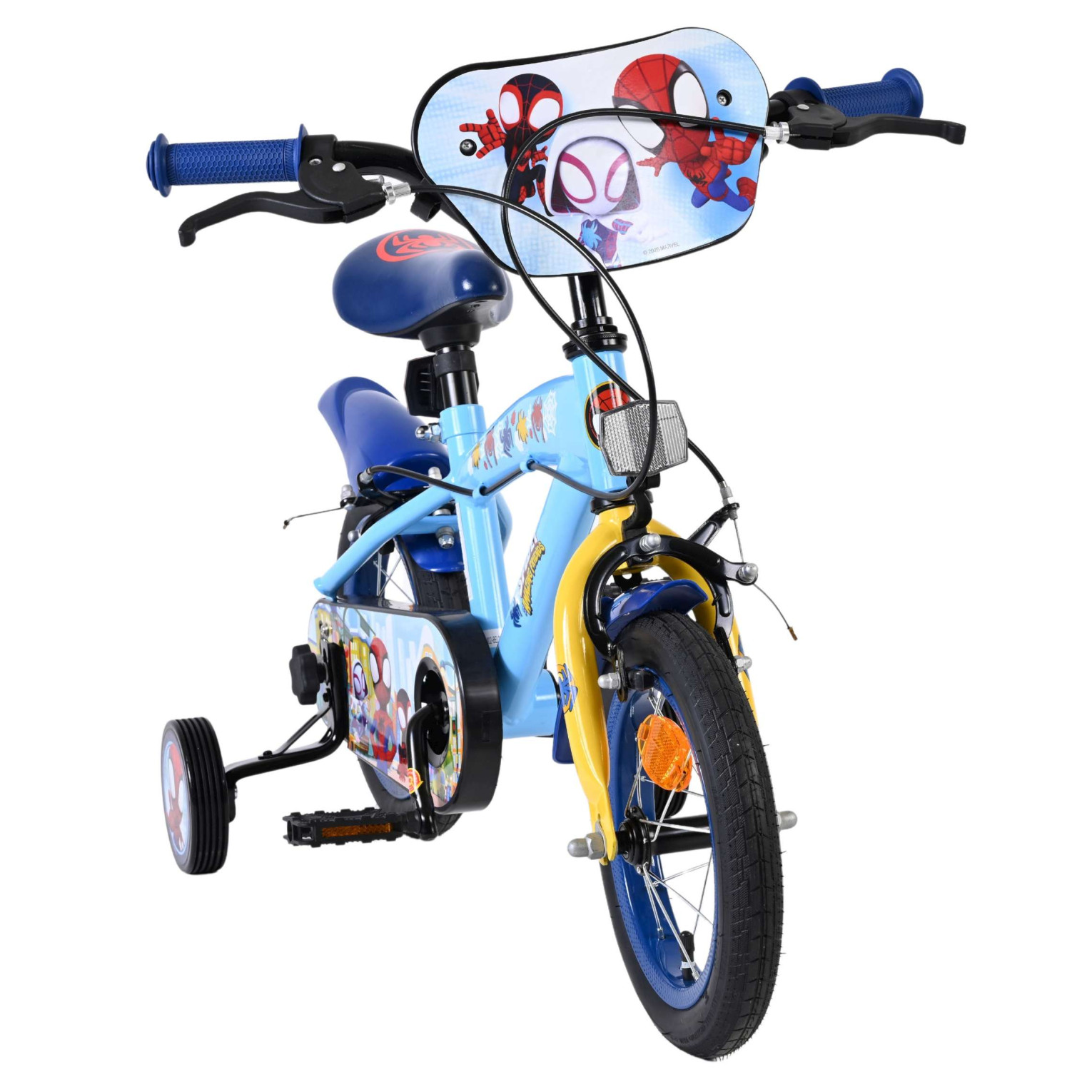 Spidey Fiets - 12 inch - Blauw - Twee handremmen