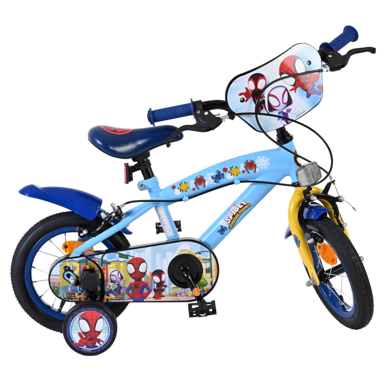 Spidey Fiets - 12 inch - Blauw - Twee handremmen