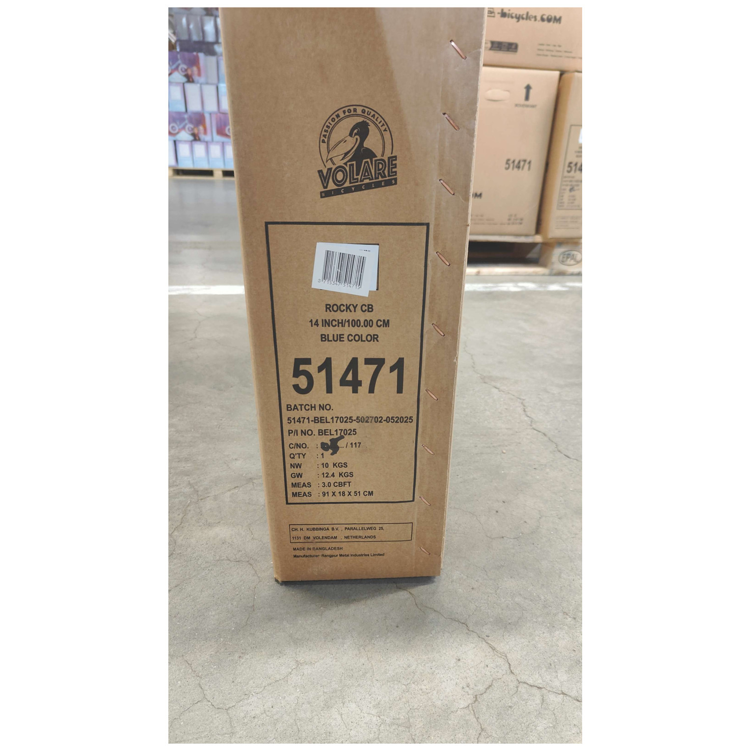 Volare Rocky Fiets - 14 inch - Blauw