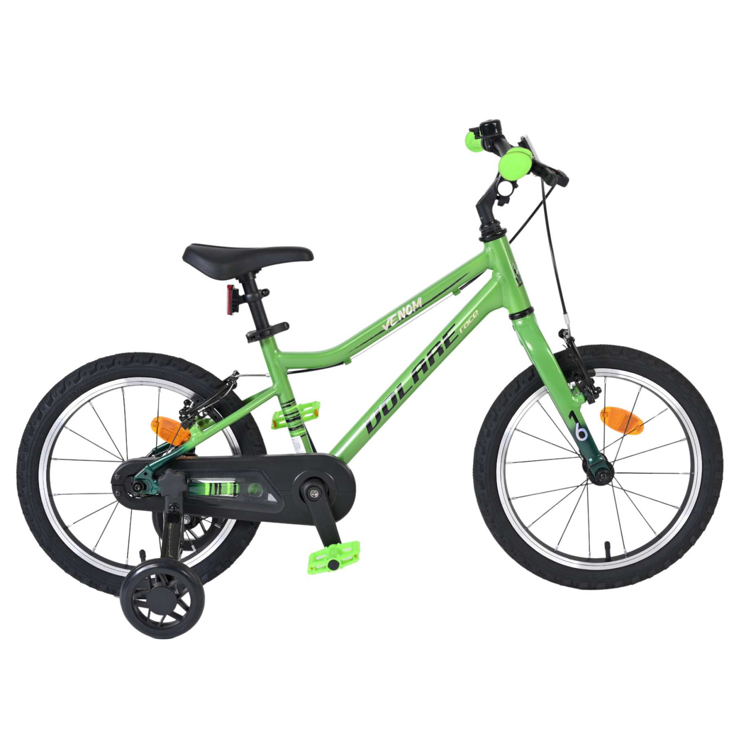 Volare Venom Fiets - 16 inch - Groen - Twee Handremmen