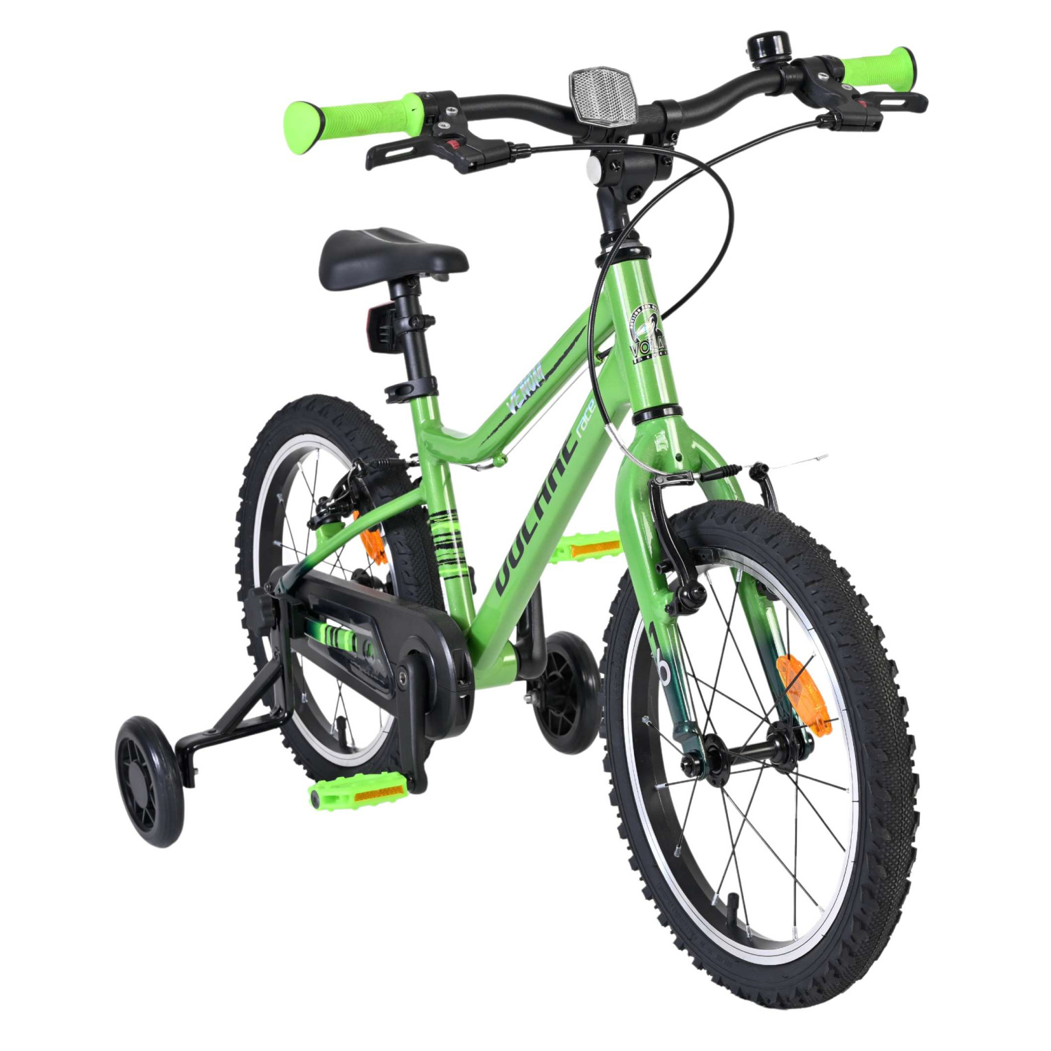 Volare Venom Fiets - 16 inch - Groen - Twee Handremmen
