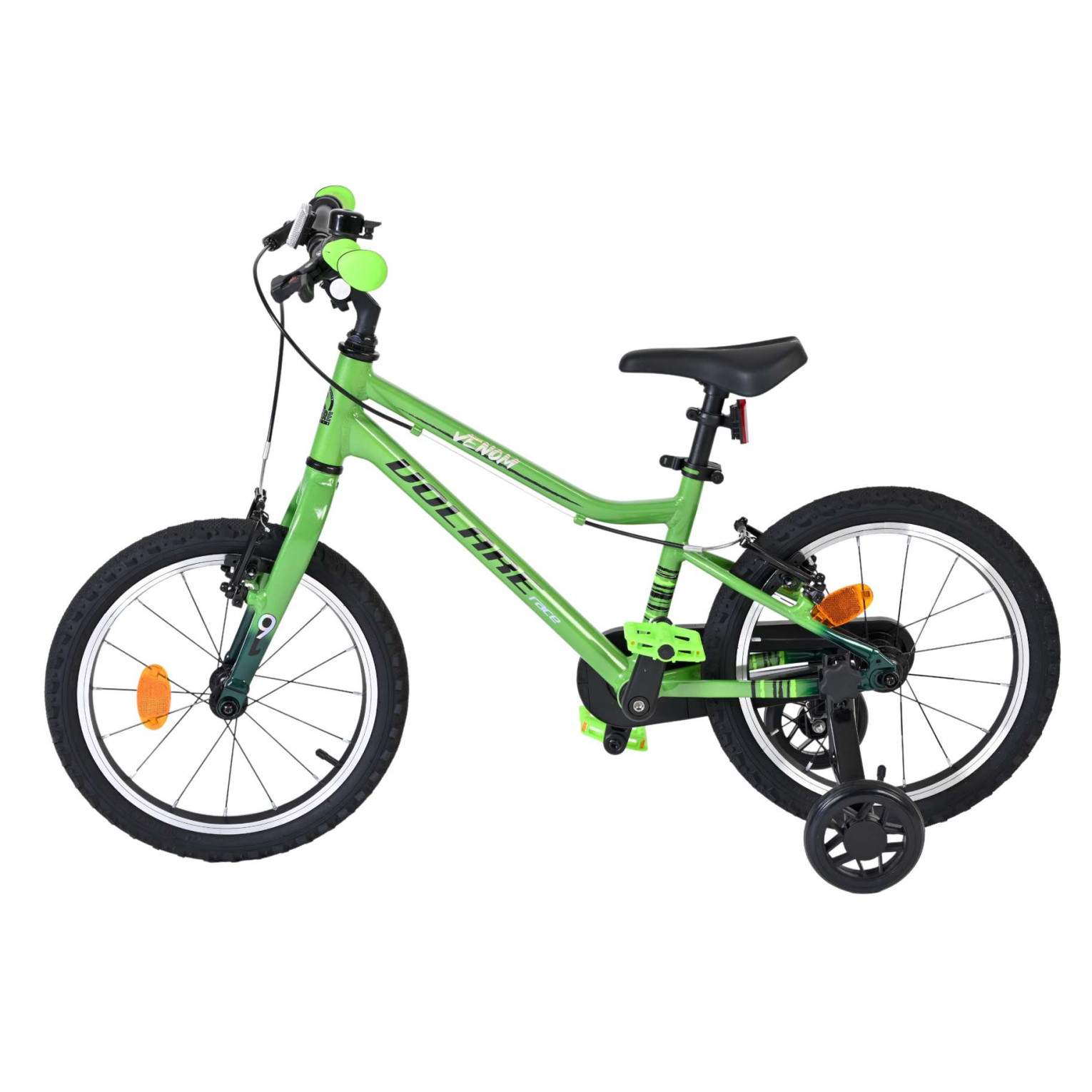 Volare Venom Fiets - 16 inch - Groen - Twee Handremmen