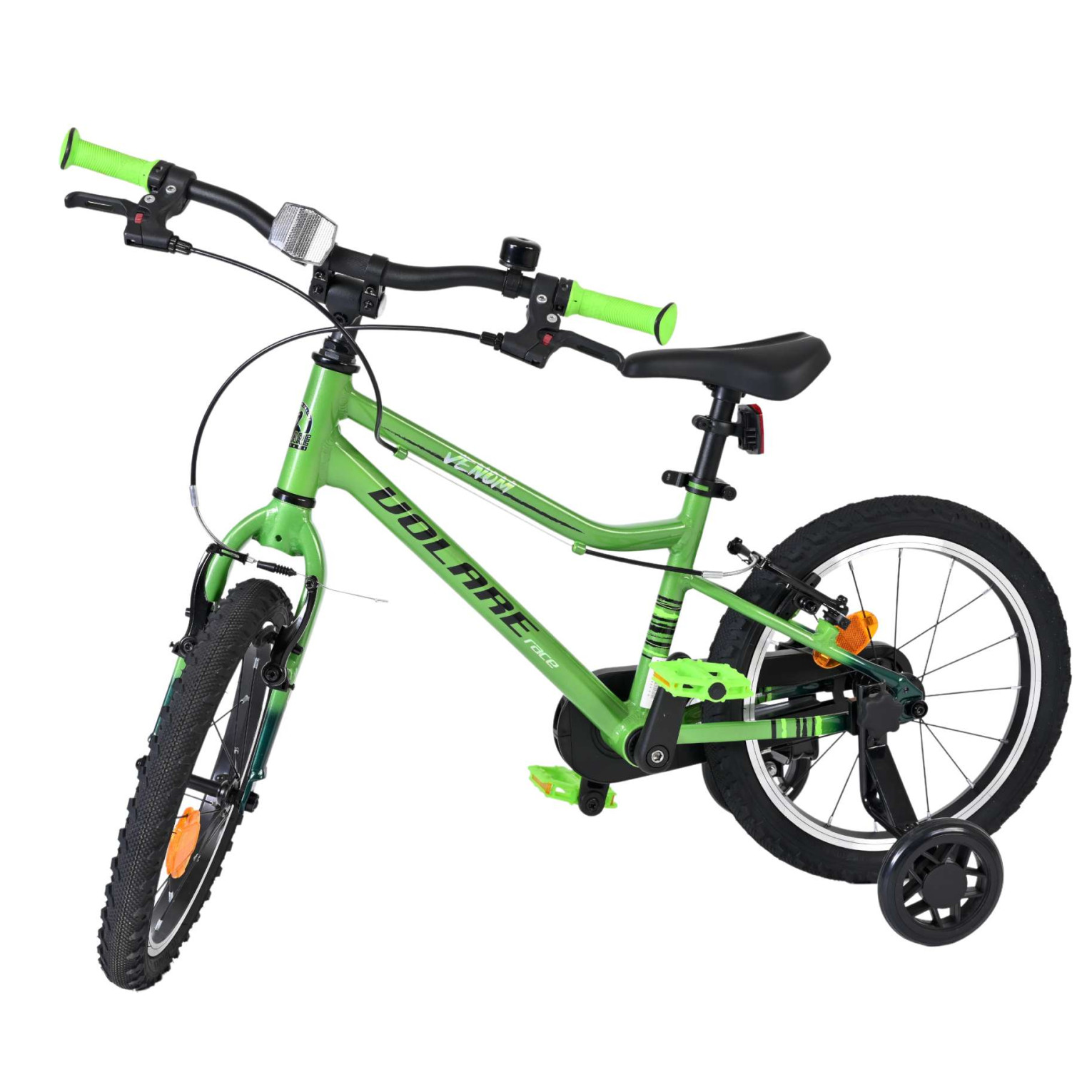 Volare Venom Fiets - 16 inch - Groen - Twee Handremmen
