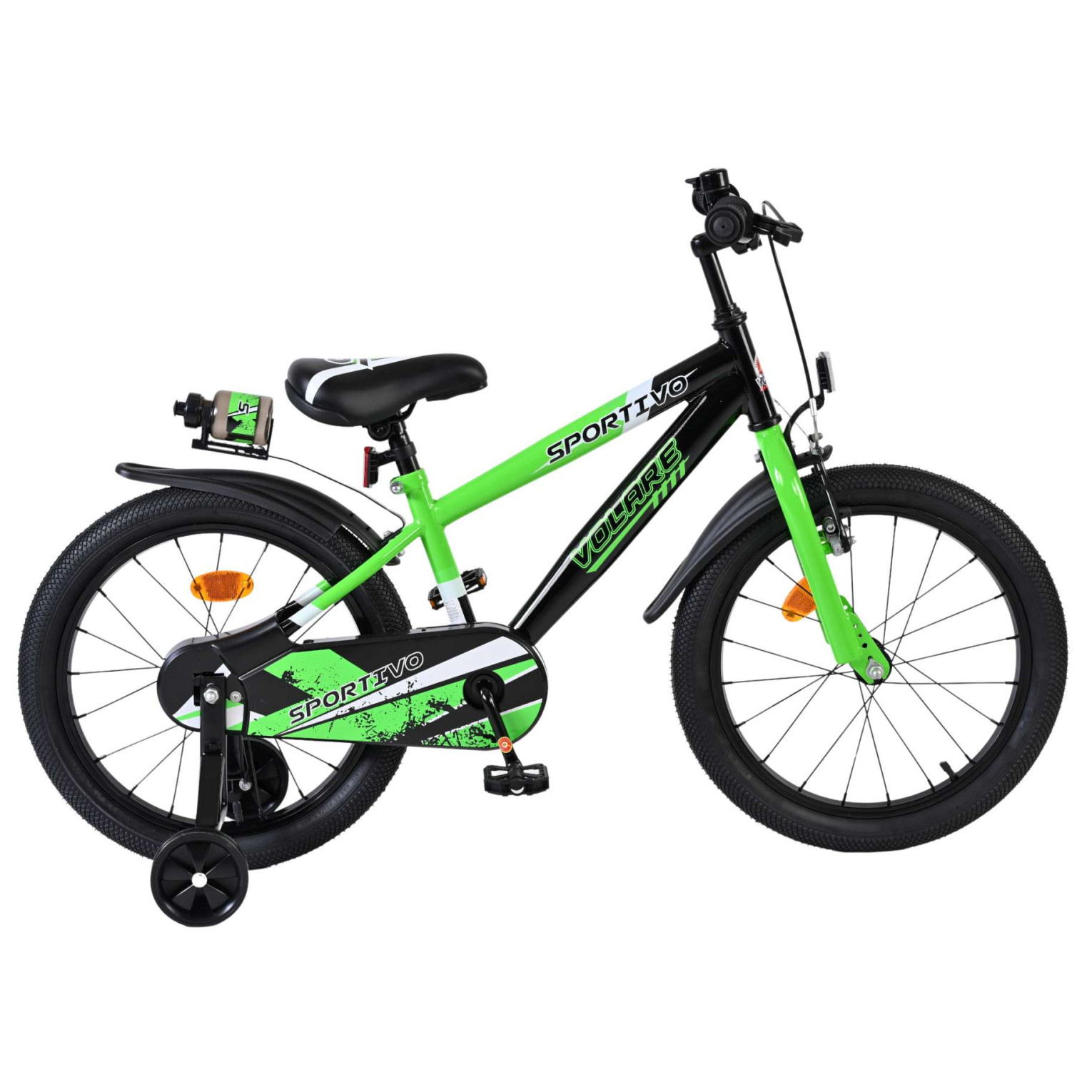 Volare Sportivo Fiets - 18 inch - Groen Zwart