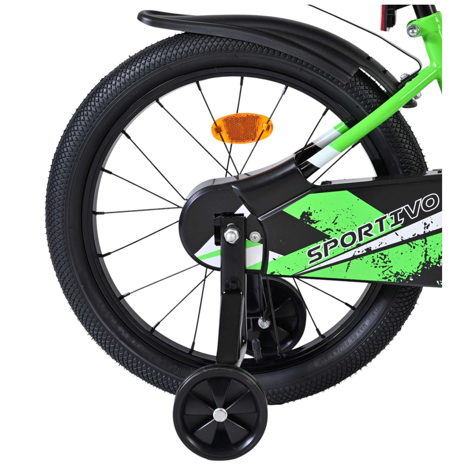 Volare Sportivo Fiets - 18 inch - Groen Zwart