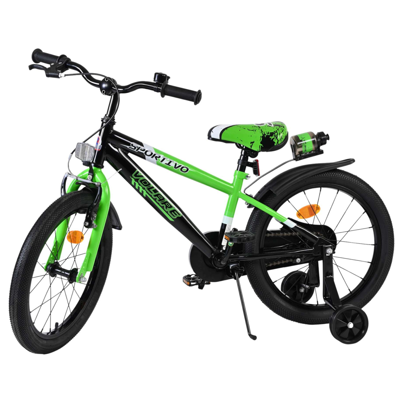 Volare Sportivo Fiets - 18 inch - Groen Zwart