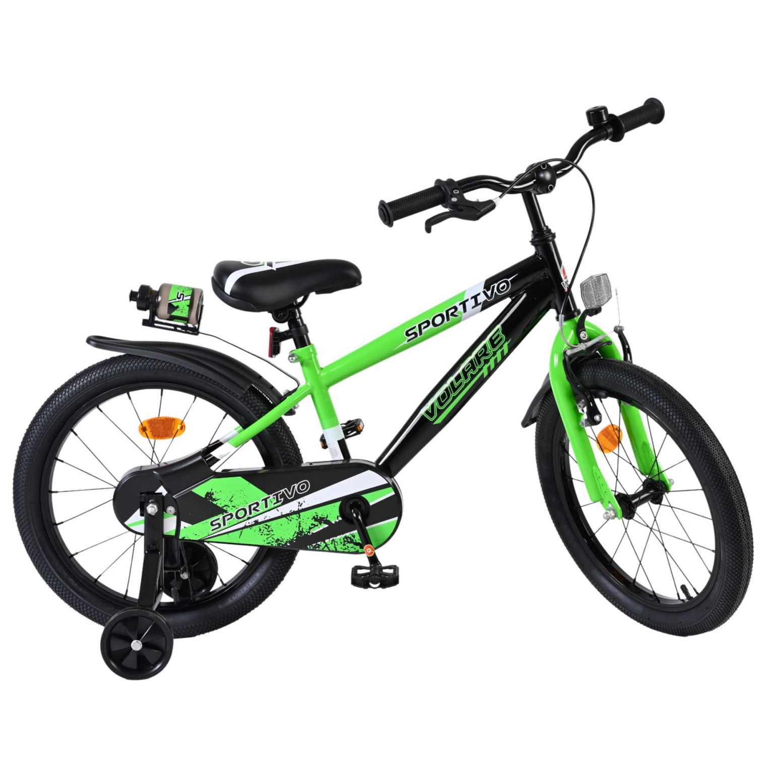 Volare Sportivo Fiets - 18 inch - Groen Zwart