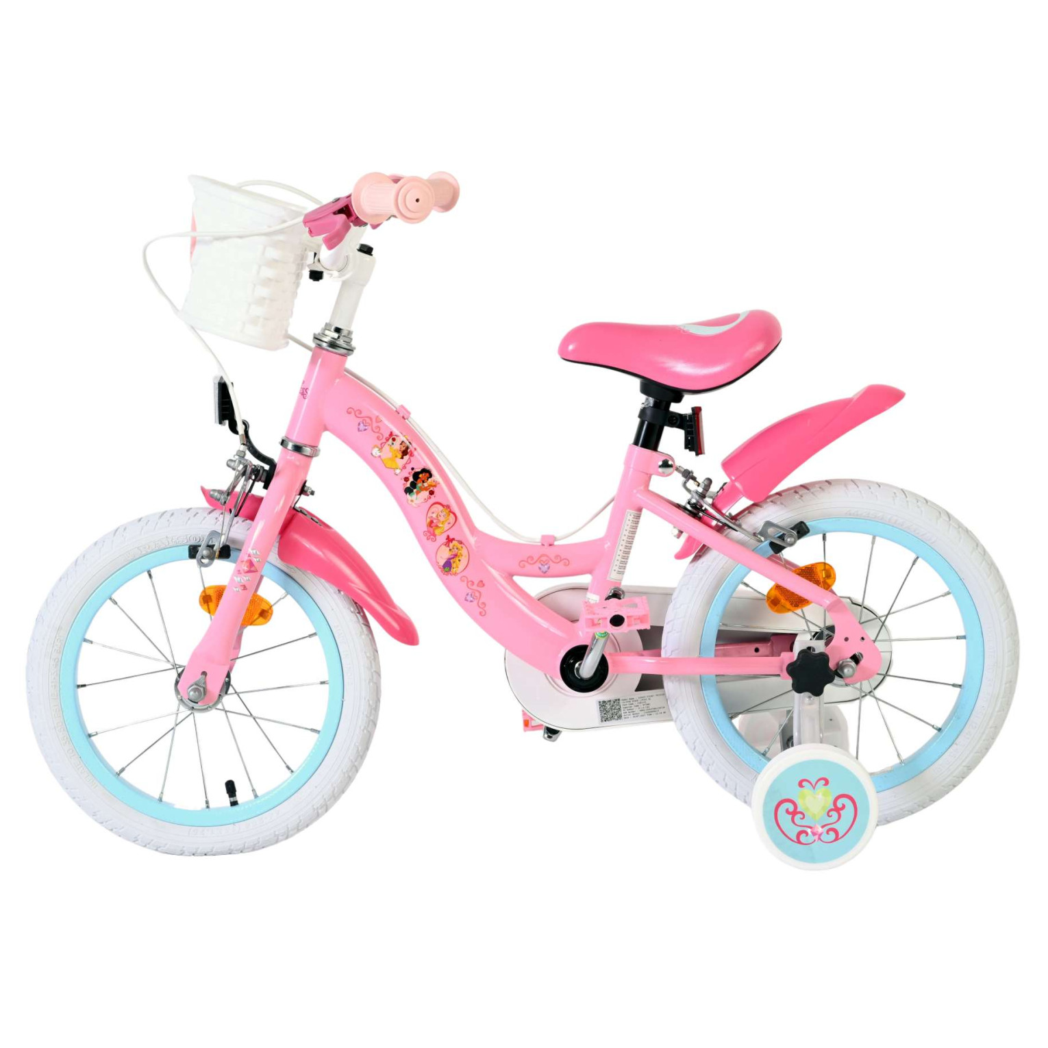 Magic Royals Fiets - 14 inch - Roze - Twee handremmen