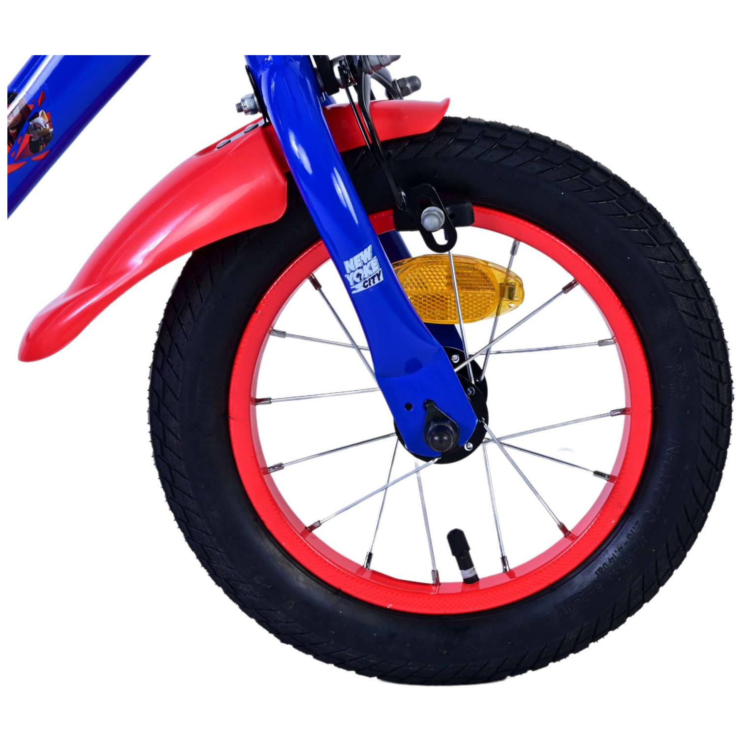 Turbo Crew Fiets - 12 inch - Blauw Rood