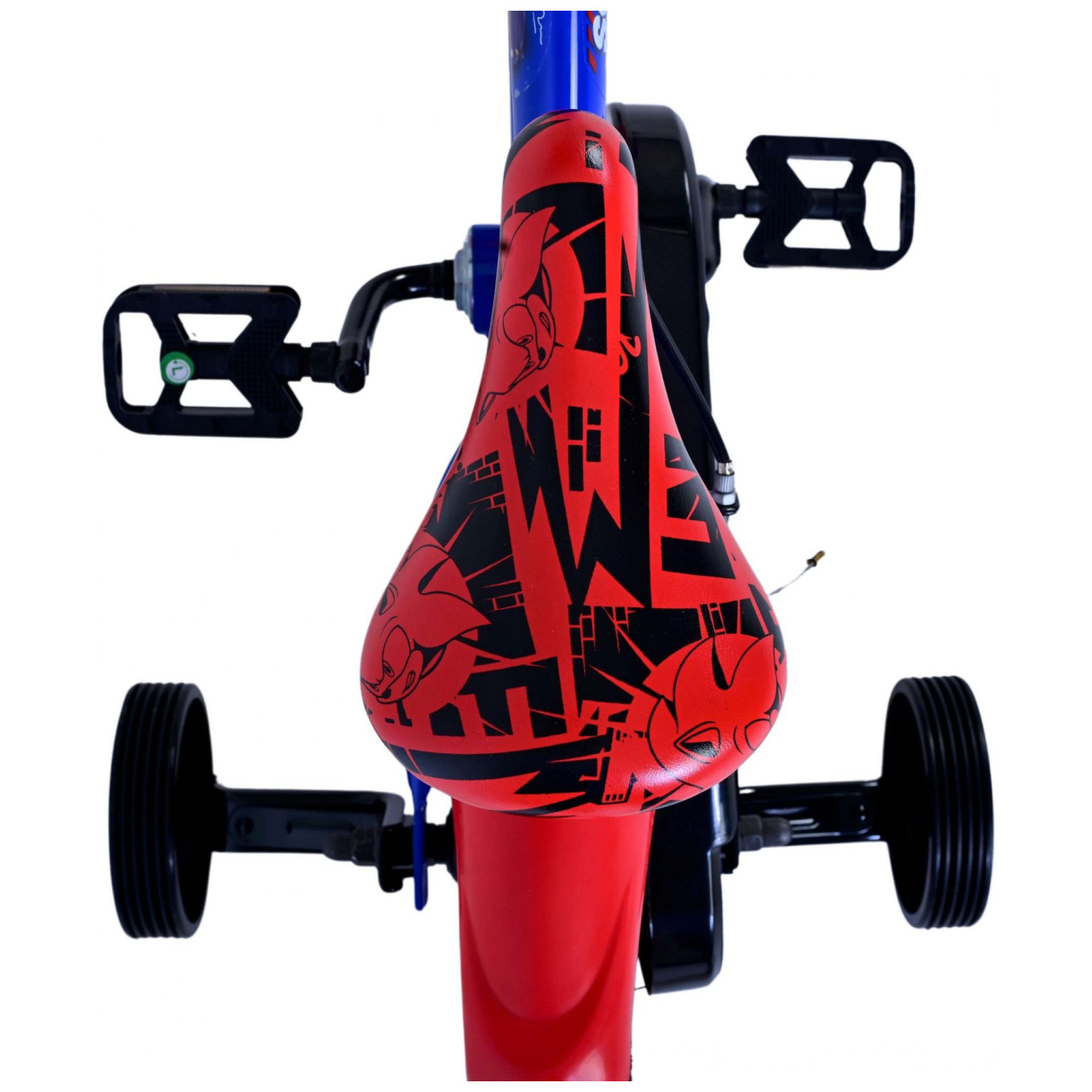 Turbo Crew Fiets - 12 inch - Blauw Rood - Twee handremmen