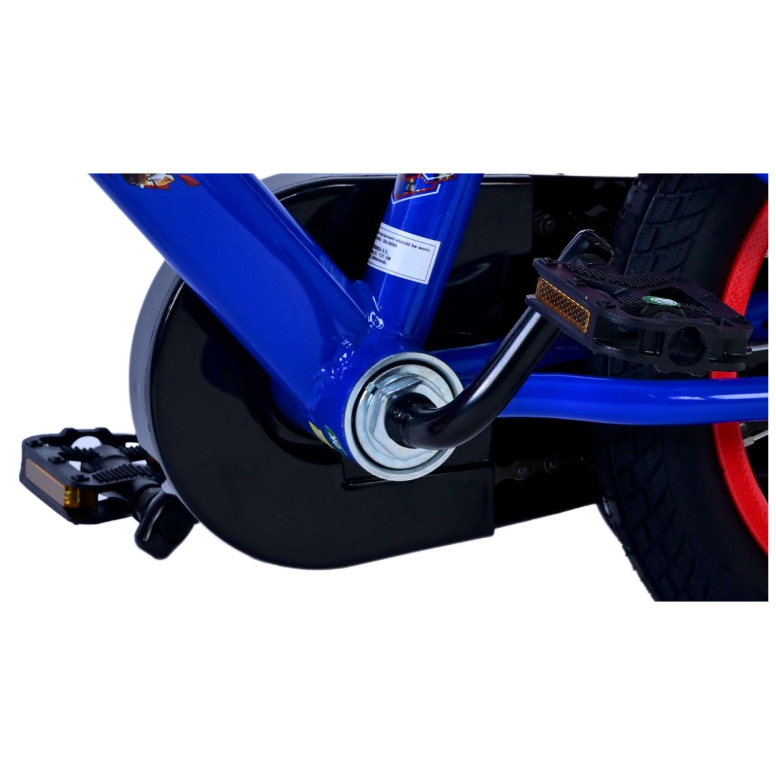 Turbo Crew Fiets - 12 inch - Blauw Rood - Twee handremmen
