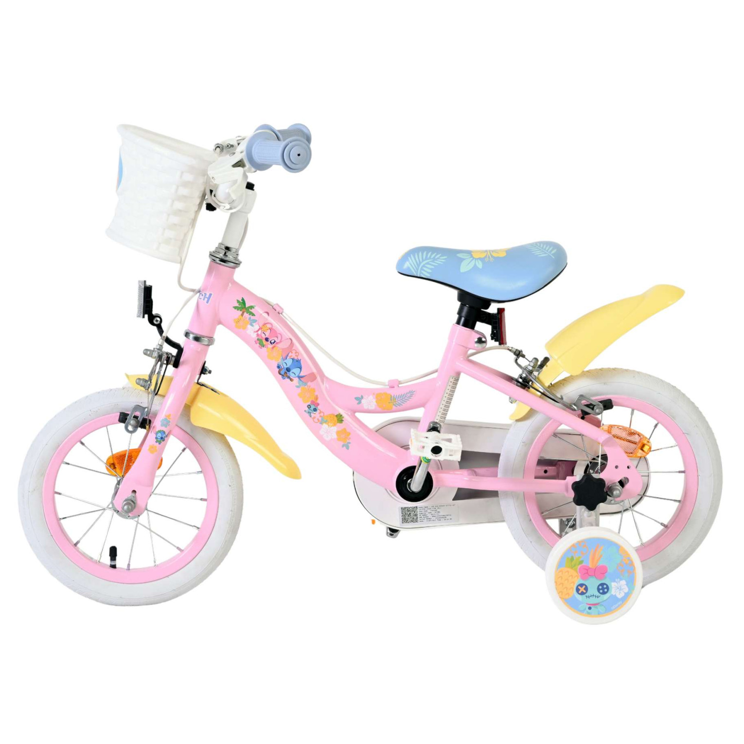 Koala Fiets - 12 inch - Roze - Twee Handremmen