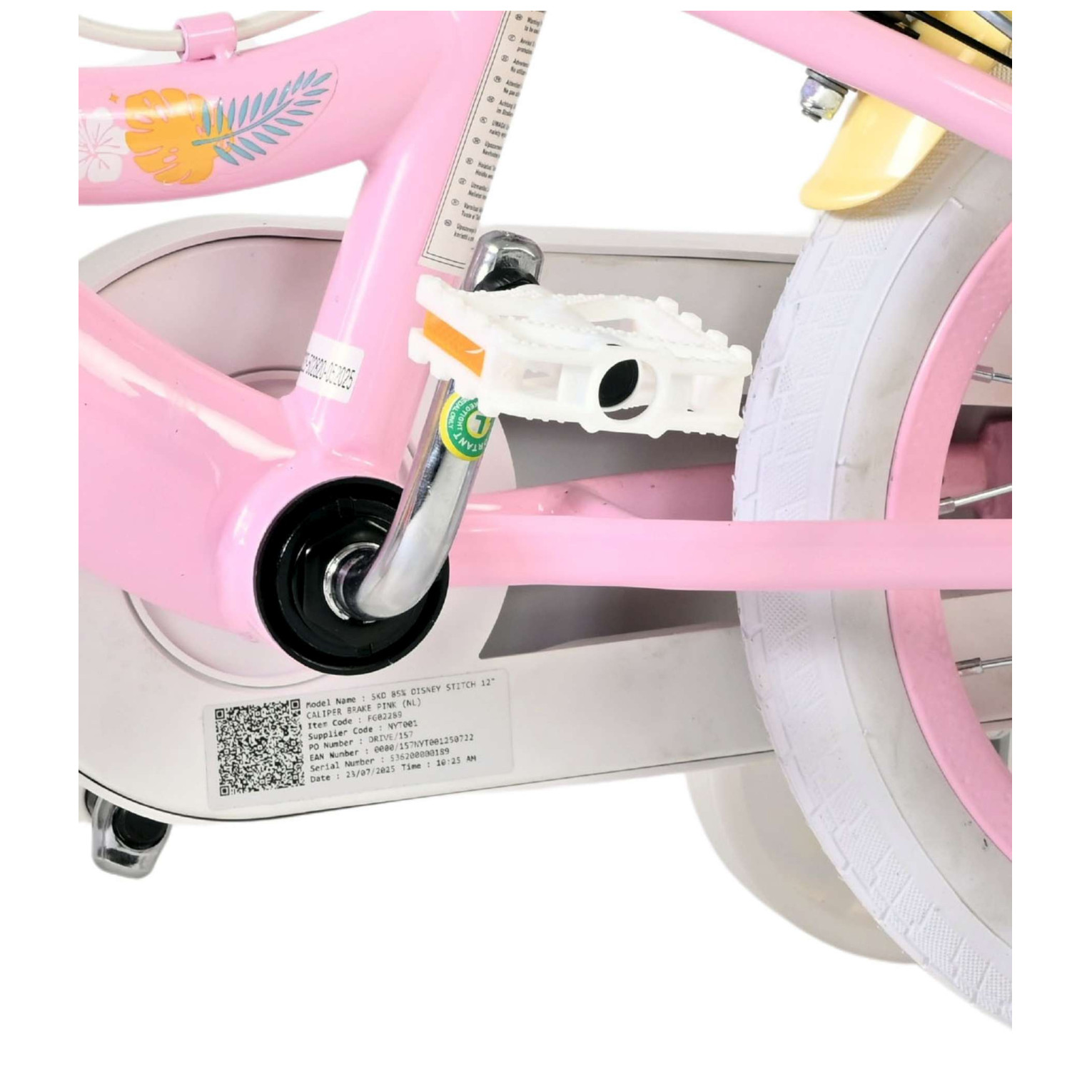 Koala Fiets - 12 inch - Roze - Twee Handremmen