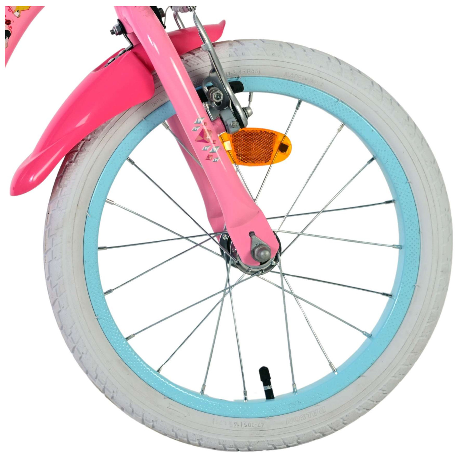 Magic Royals Fiets - 16 inch - Roze - Twee Handremmen