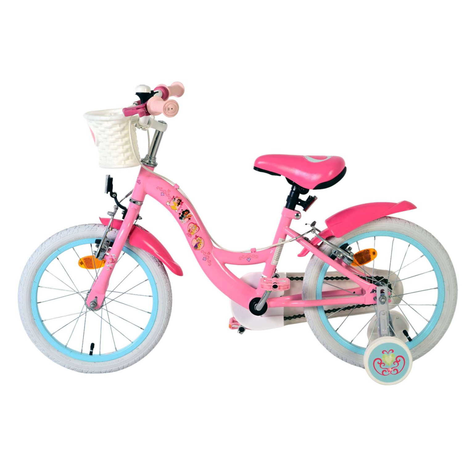 Magic Royals Fiets - 16 inch - Roze - Twee Handremmen
