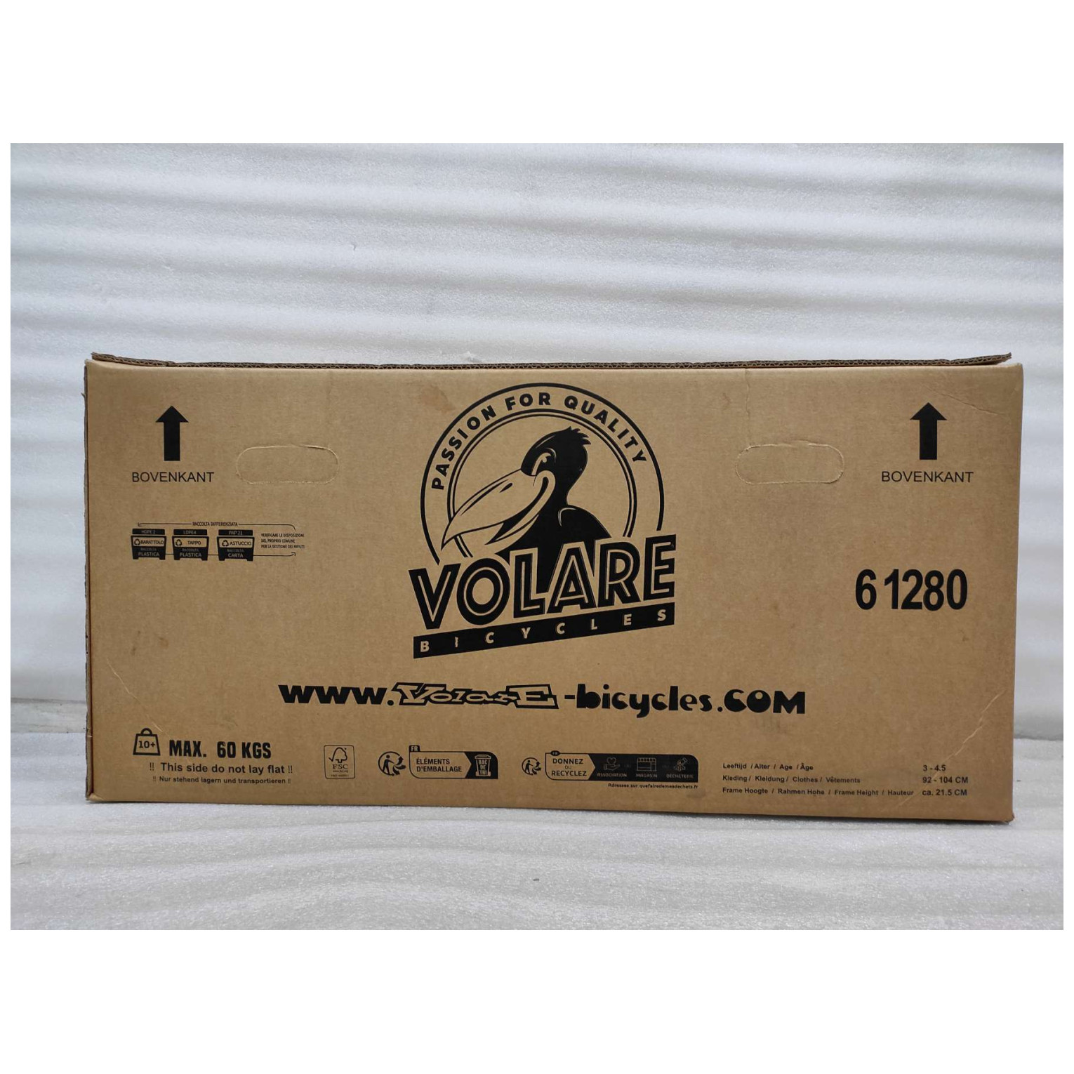 Volare Unicorn Fiets - 12 inch - Paars - Twee handremmen
