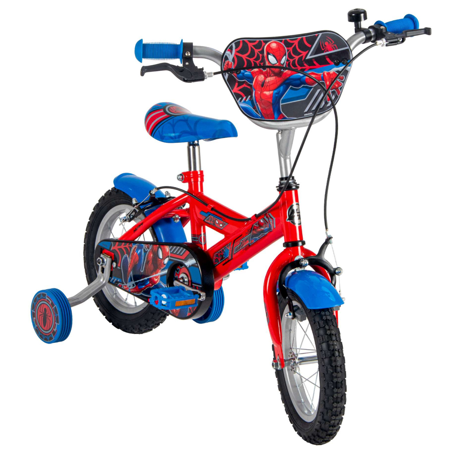 Spider-Man Fiets - 12 inch - Rood Blauw - Twee handremmen