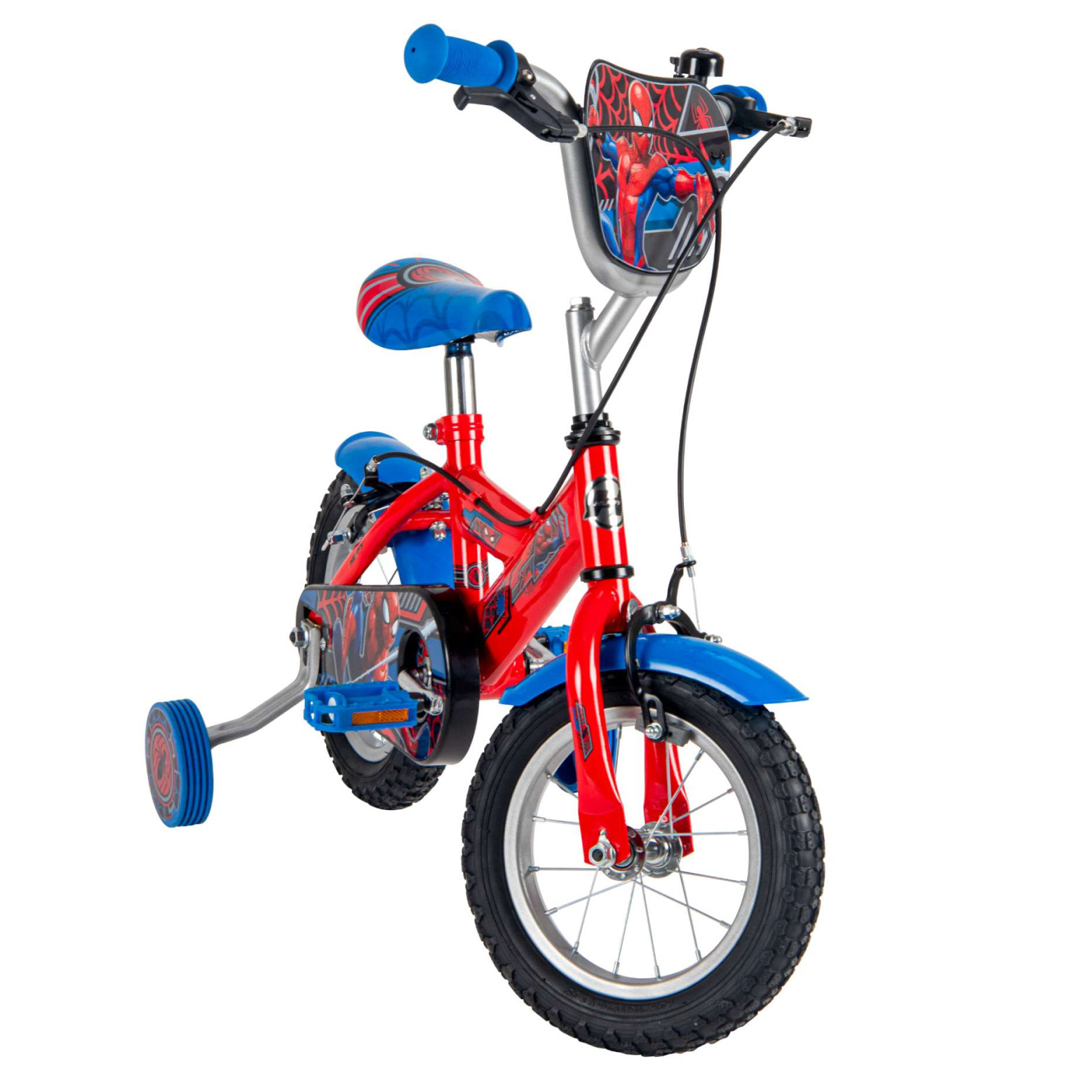 Spider-Man Fiets - 12 inch - Rood Blauw - Twee handremmen