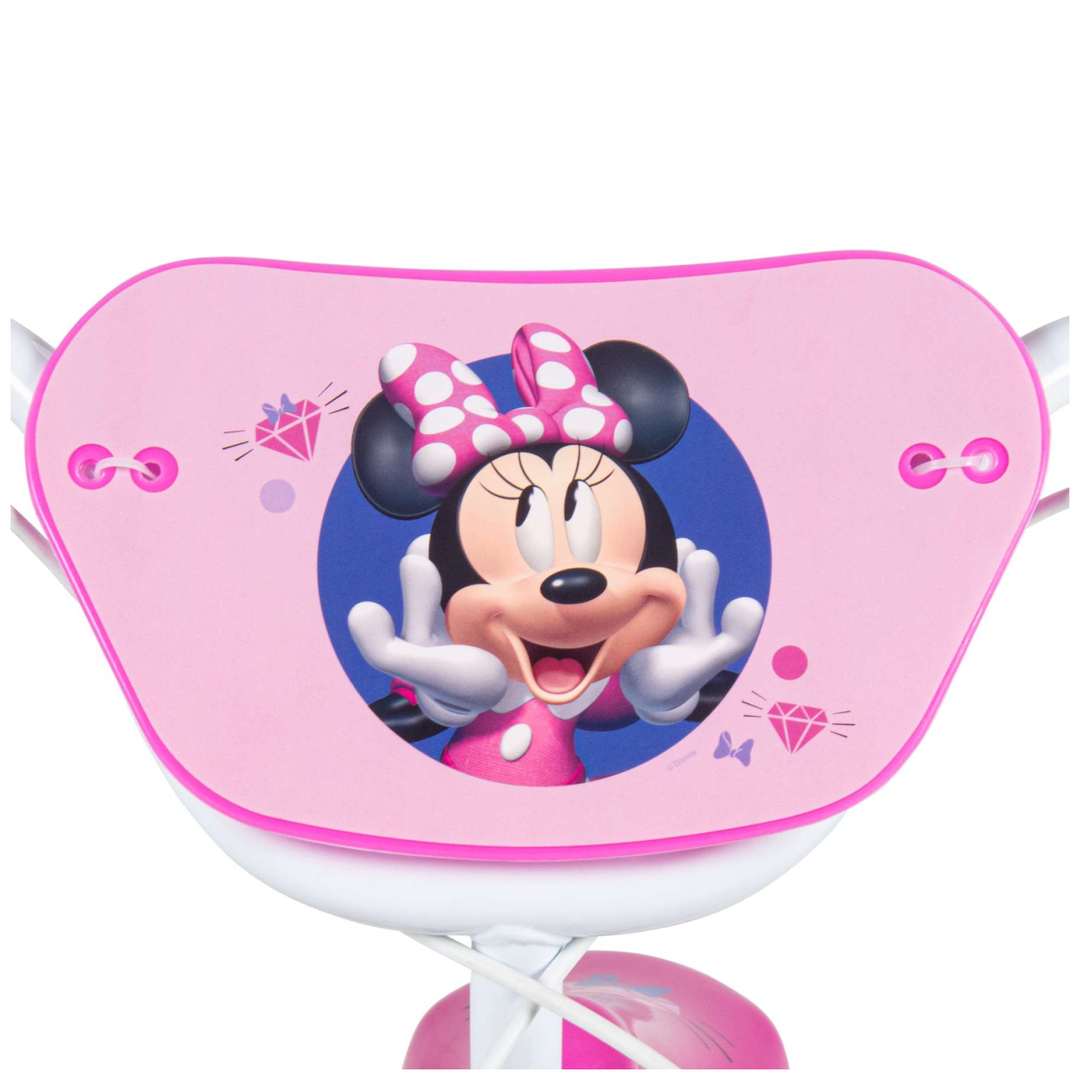 Disney Minnie Fiets - 16 inch - Wit Roze - Twee handremmen