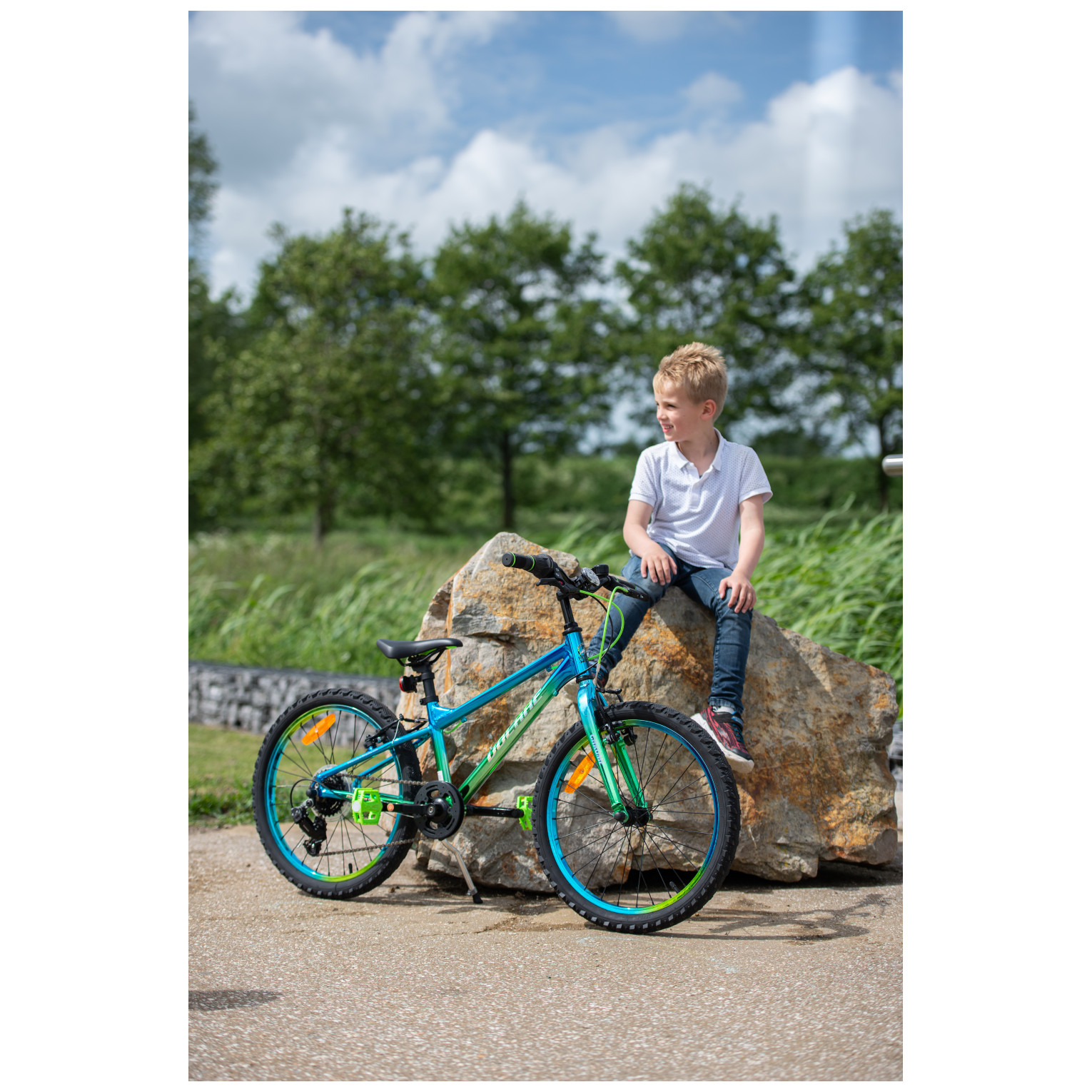 Volare Chrome Fiets - 20 inch - Blauw Groen -