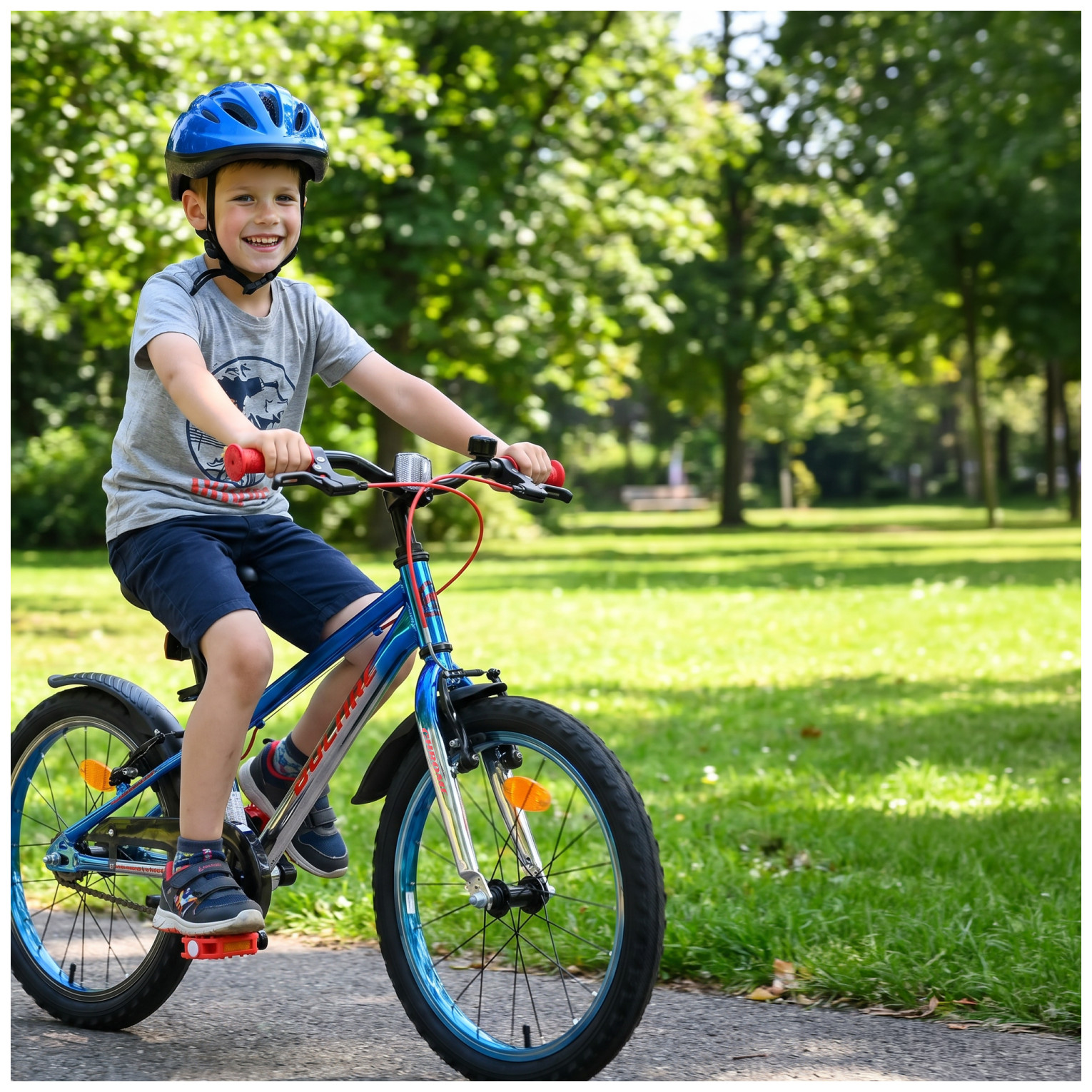 Volare Chrome Fiets - 20 inch - Blauw Zilver -
