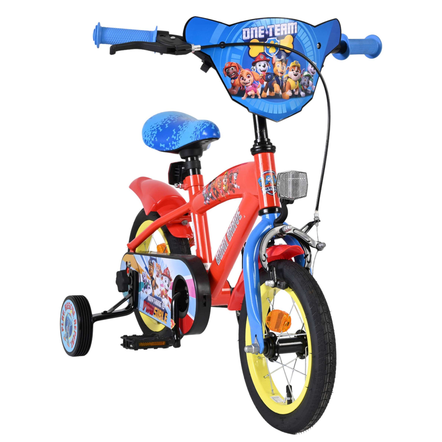 Paw Patrol Fiets - 12 inch - Rood Blauw