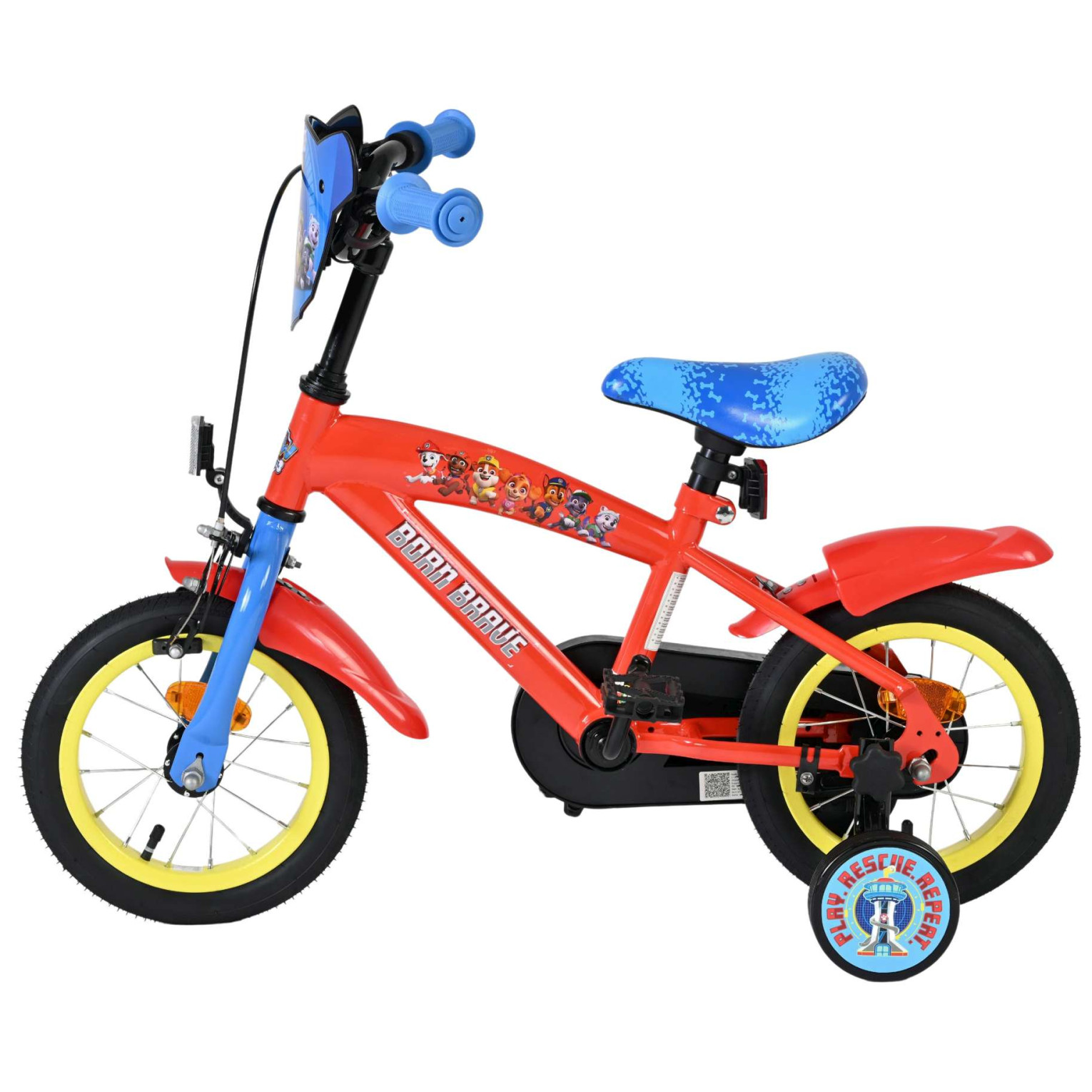 Paw Patrol Fiets - 12 inch - Rood Blauw