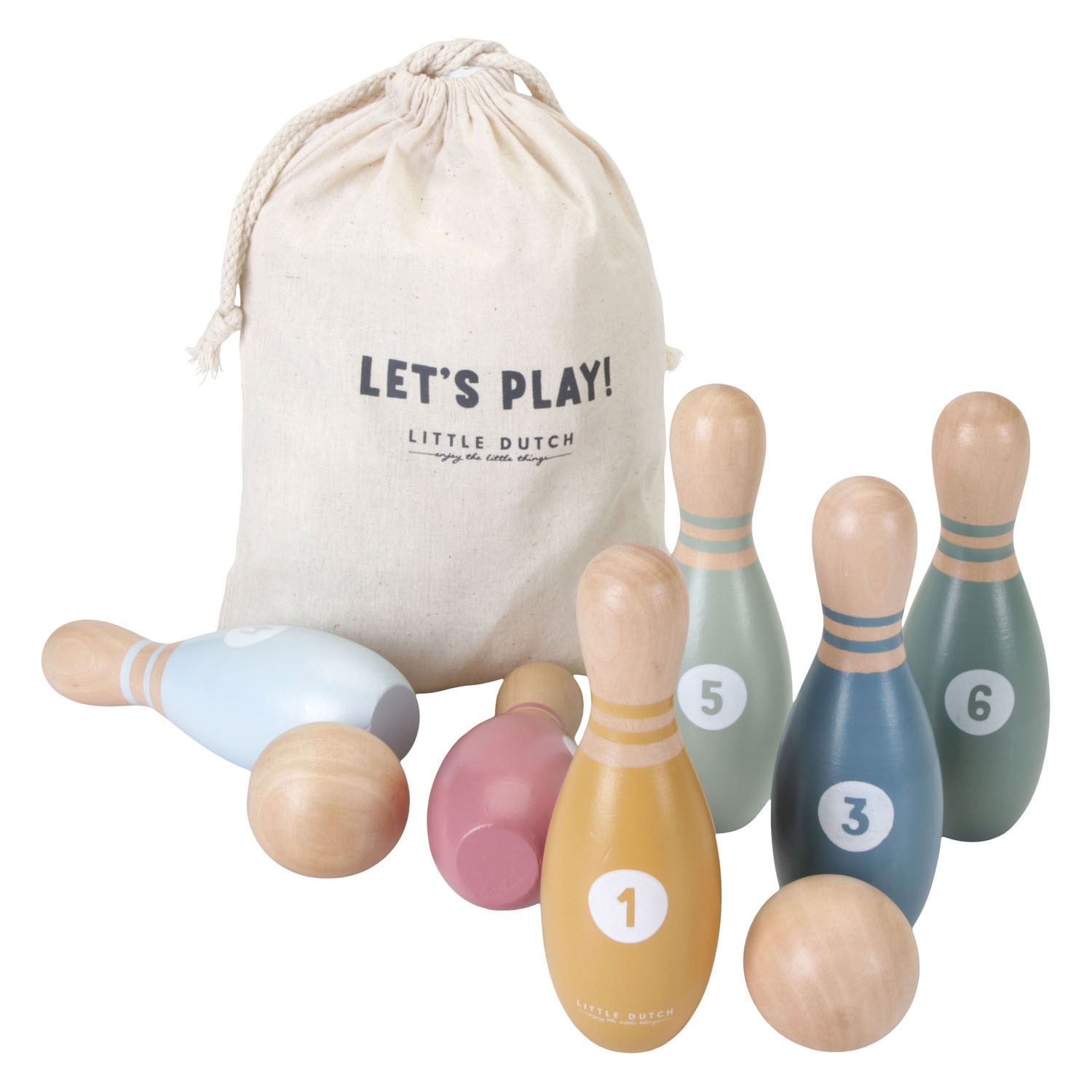 Little Dutch Houten Bowlingset FSC